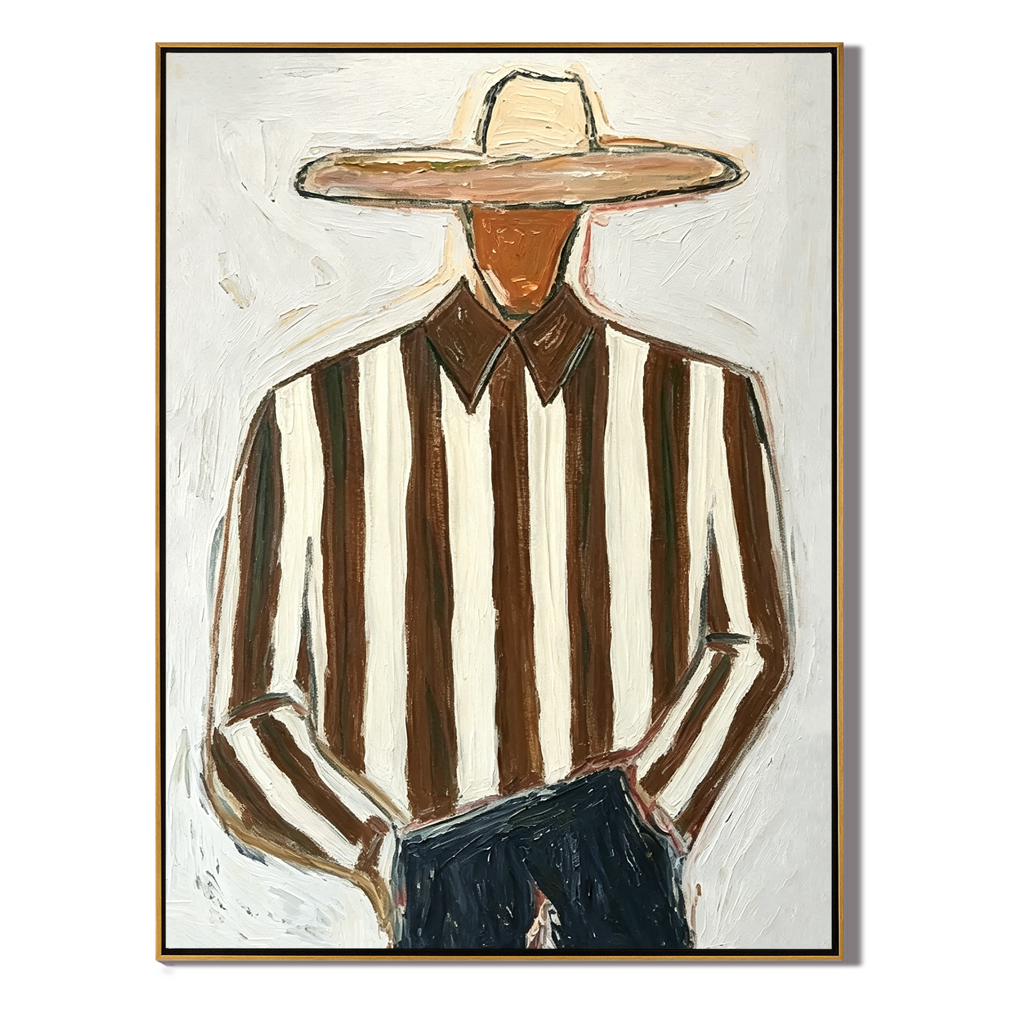“Quiet Wrangler” – Modern Western Cowboy Portrait Oil Painting
