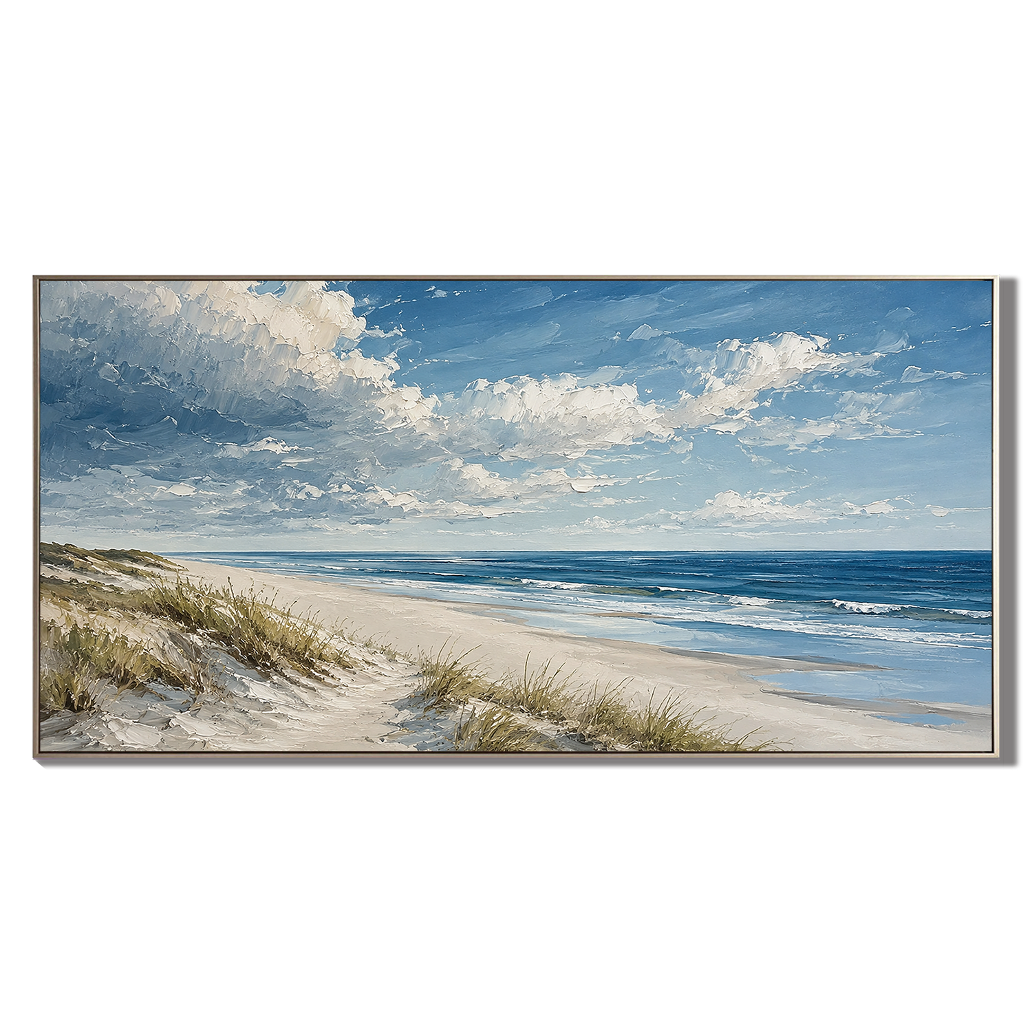 "Breezy Shoreline" – Impressionist Coastal Beach Landscape Painting