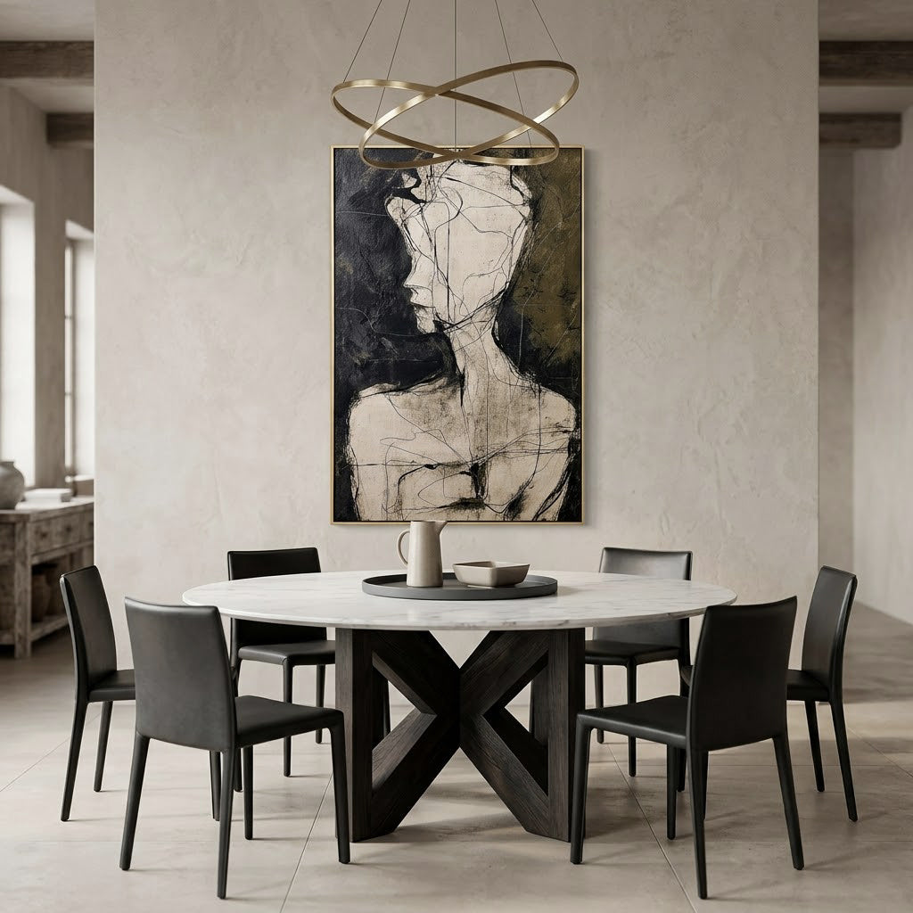 "Unspoken Self" – Abstract Figure Portrait Textured Painting