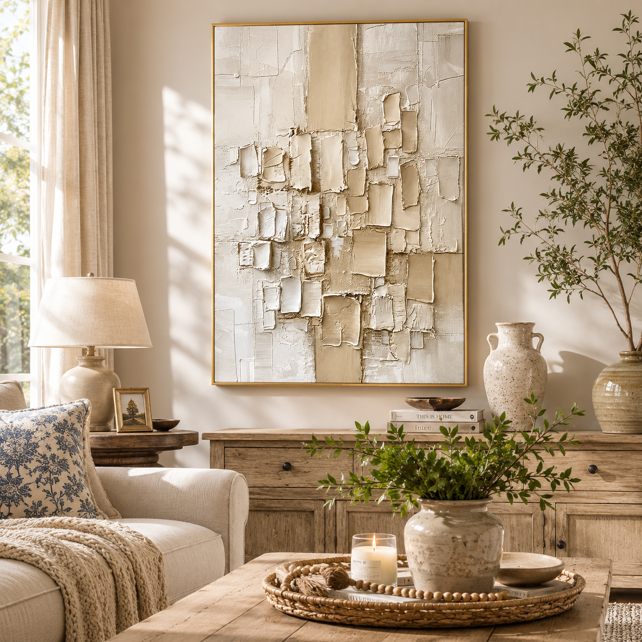 "Quiet Architecture" – Wabi Sabi Neutral Textured Abstract Painting