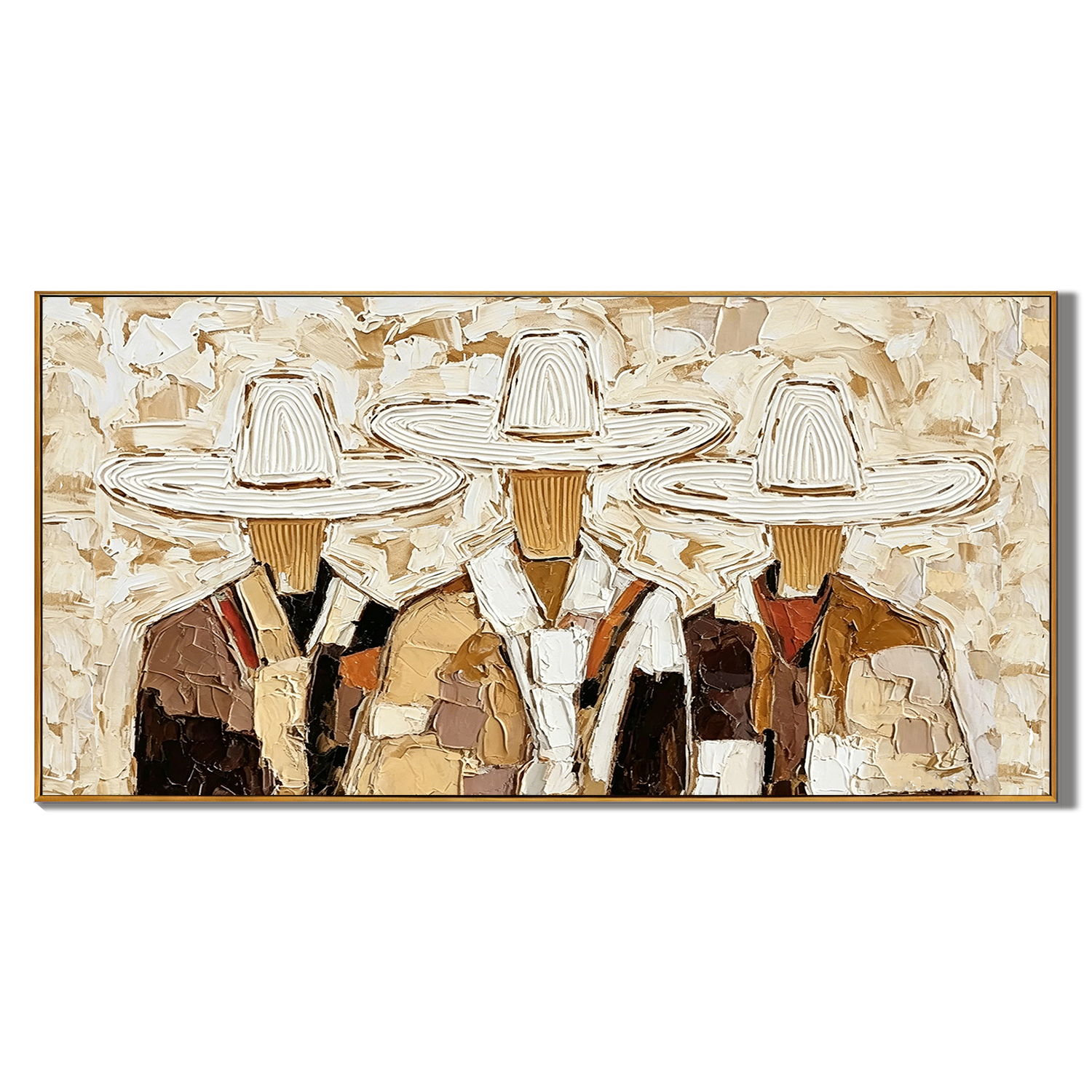 “Frontier Brotherhood” – Rustic Western Cowboy Impasto Oil Painting