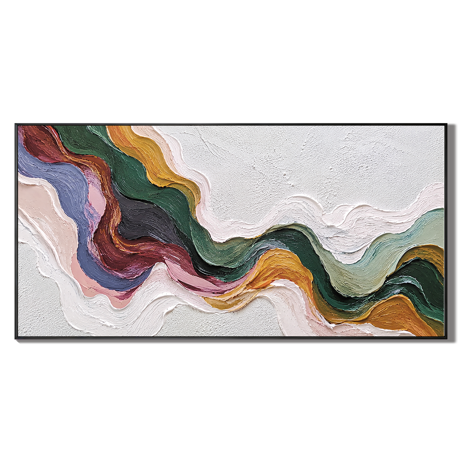 “Velvet Current” – Textured Organic Abstract Oil Painting