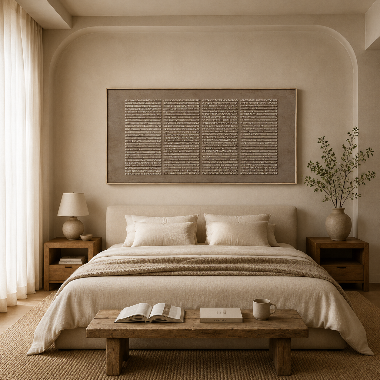 "Echoes of Earth" – Wabi-Sabi Neutral Textured Canvas