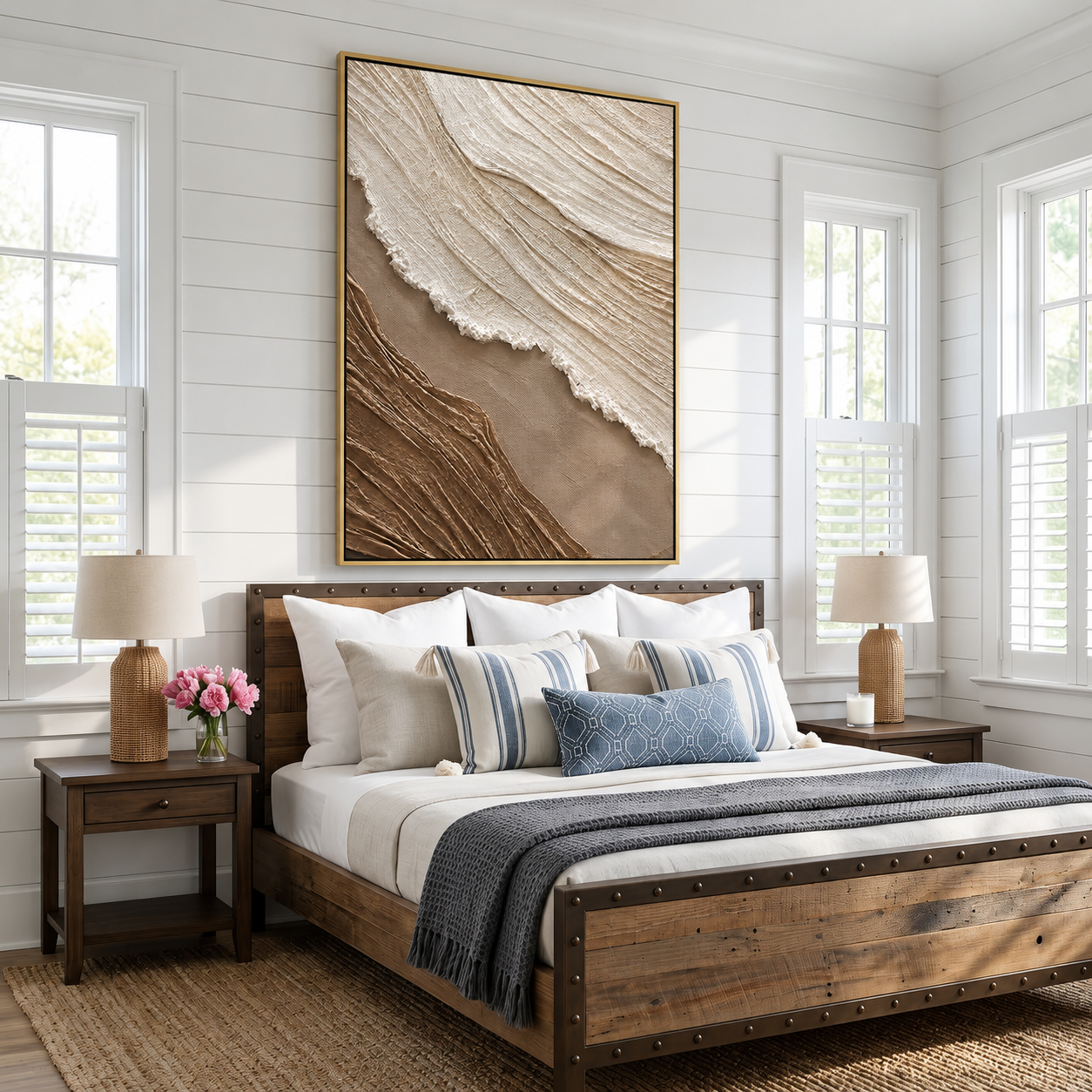 "Sandstone Drift" – Wabi Sabi Earth Tone Textured Abstract Painting