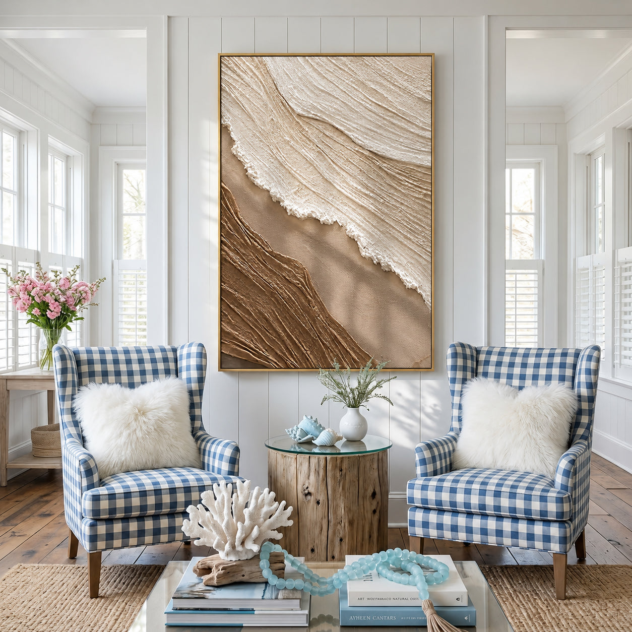 "Sandstone Drift" – Wabi Sabi Earth Tone Textured Abstract Painting