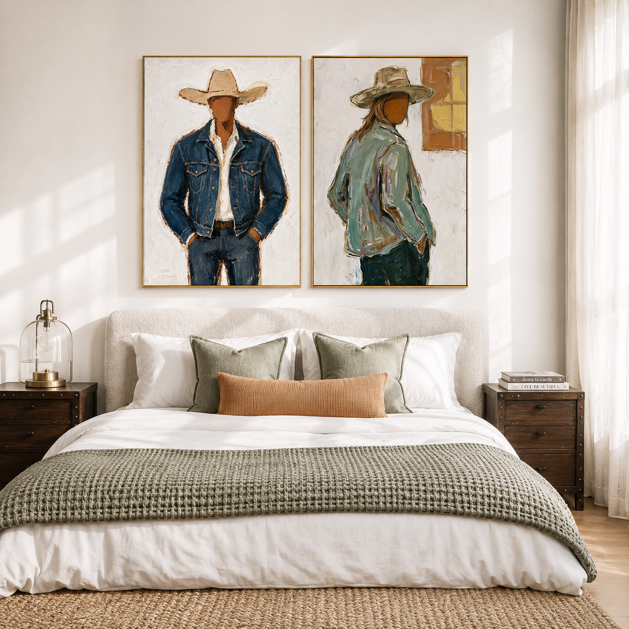 “Frontier Silence” – Western Cowboy Portrait Oil Painting Set