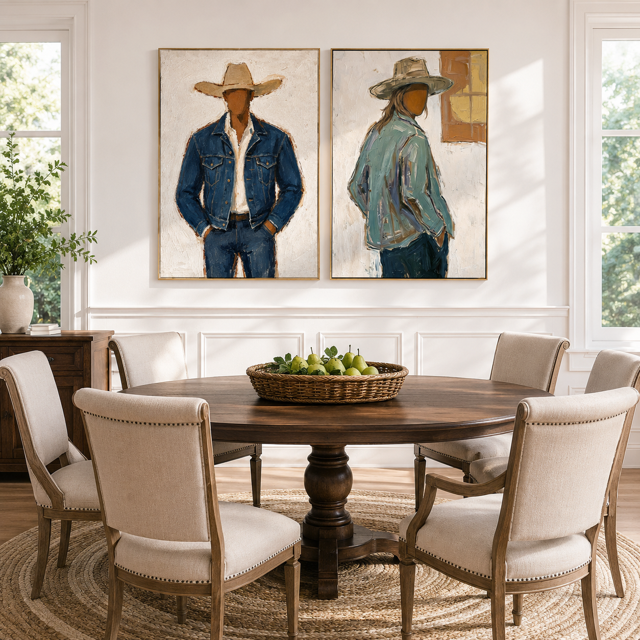 “Frontier Silence” – Western Cowboy Portrait Oil Painting Set