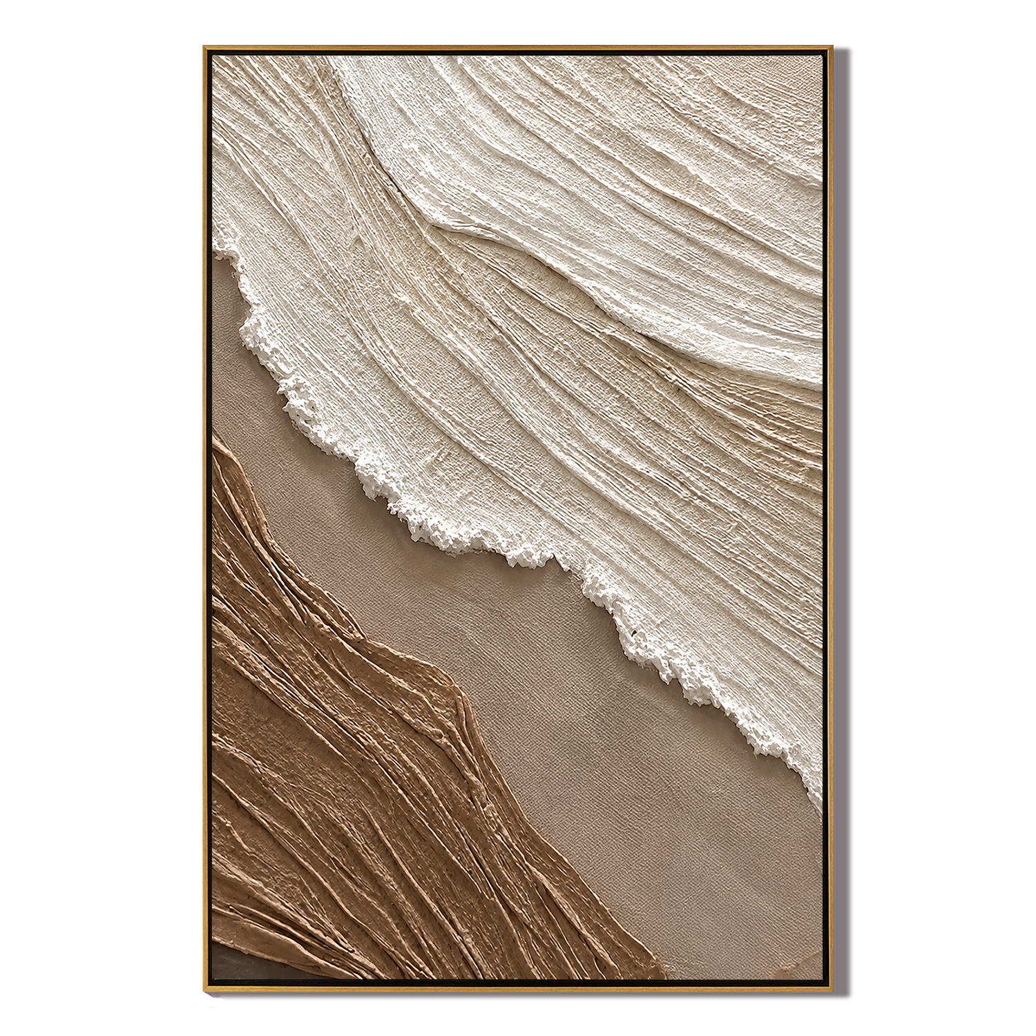 "Sandstone Drift" – Wabi Sabi Earth Tone Textured Abstract Painting