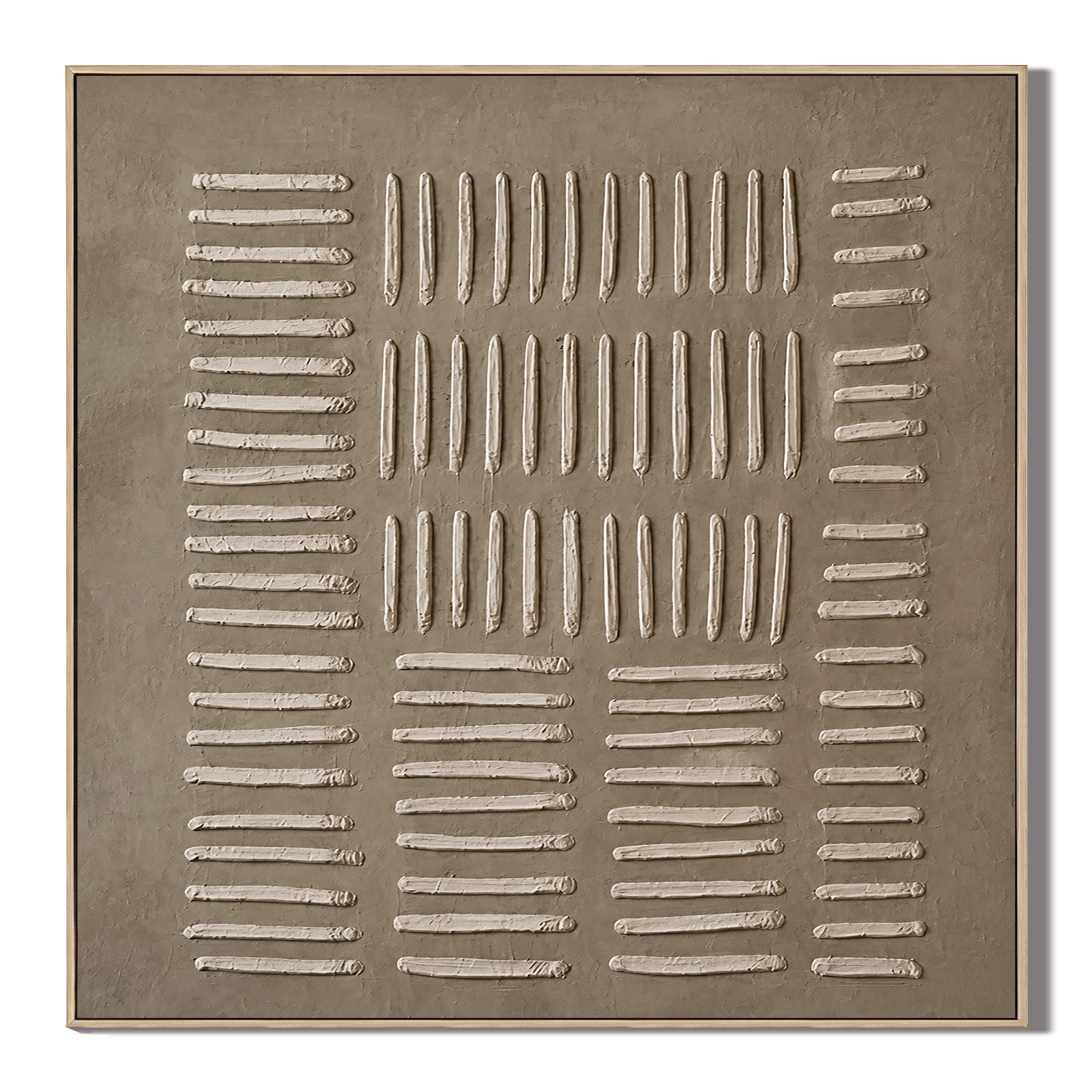"Rhythmic Silence" – Wabi-Sabi Earth Tone Abstract Textured Acrylic Painting
