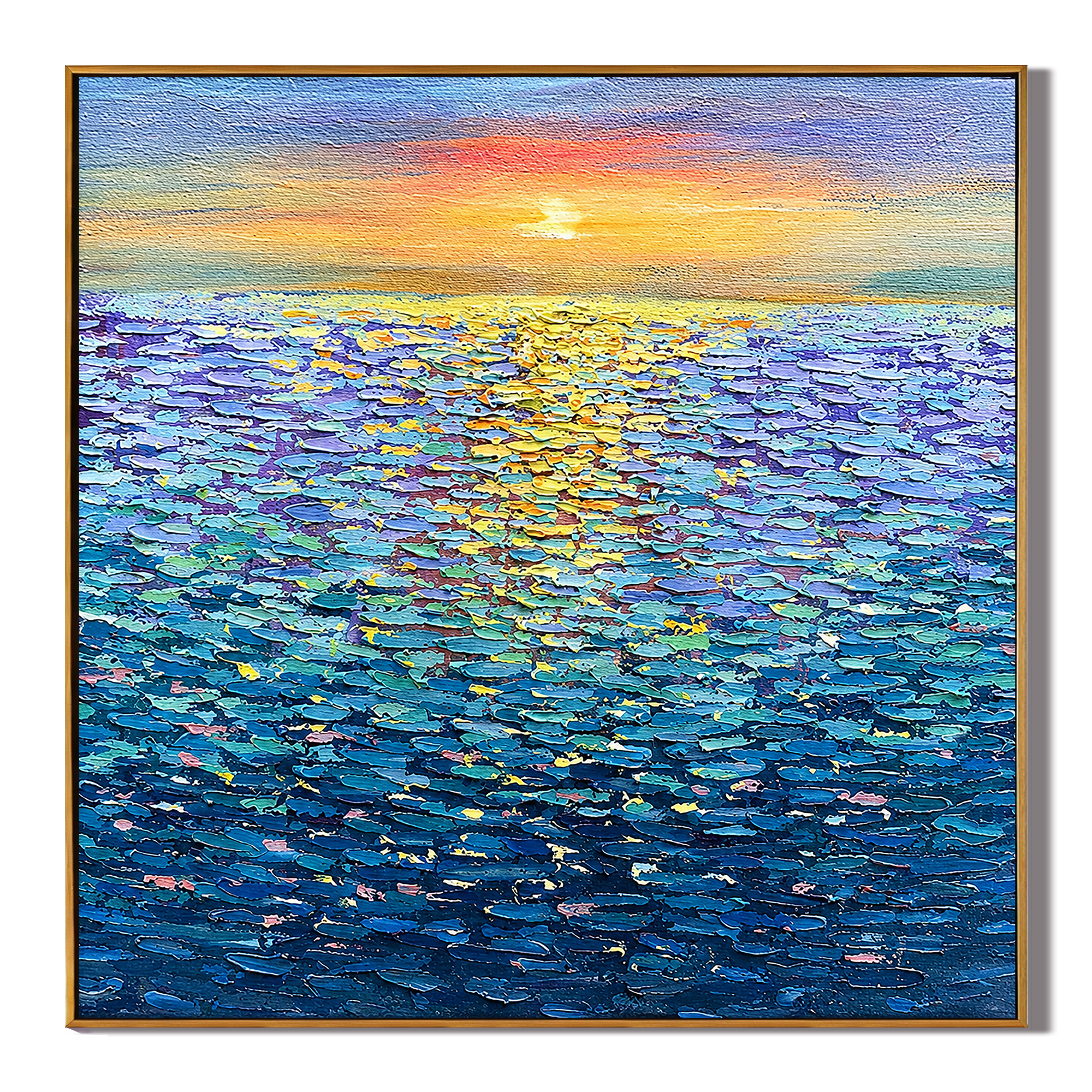 "Morning Tide" – Ocean Sunrise Textured Oil Painting