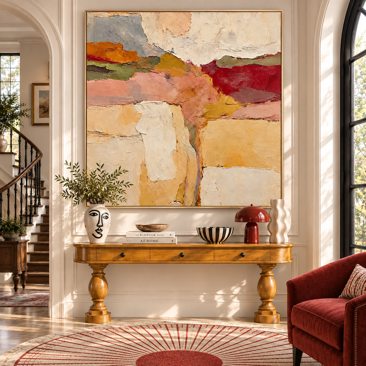 "Earthy Charm” – Desert Canyon Abstract Acrylic Painting