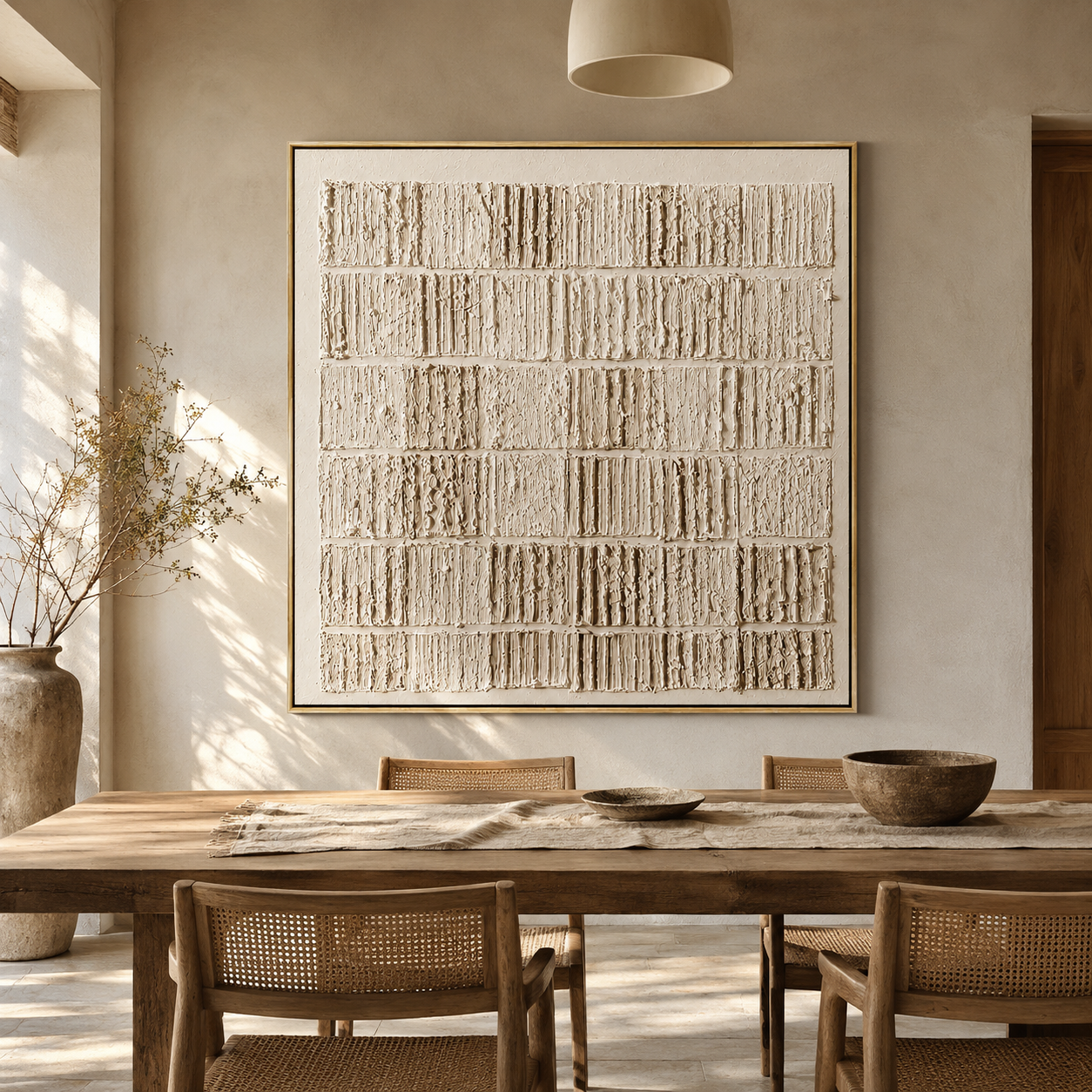 "Textured Archives" – Wabi Sabi White Relief Abstract Painting