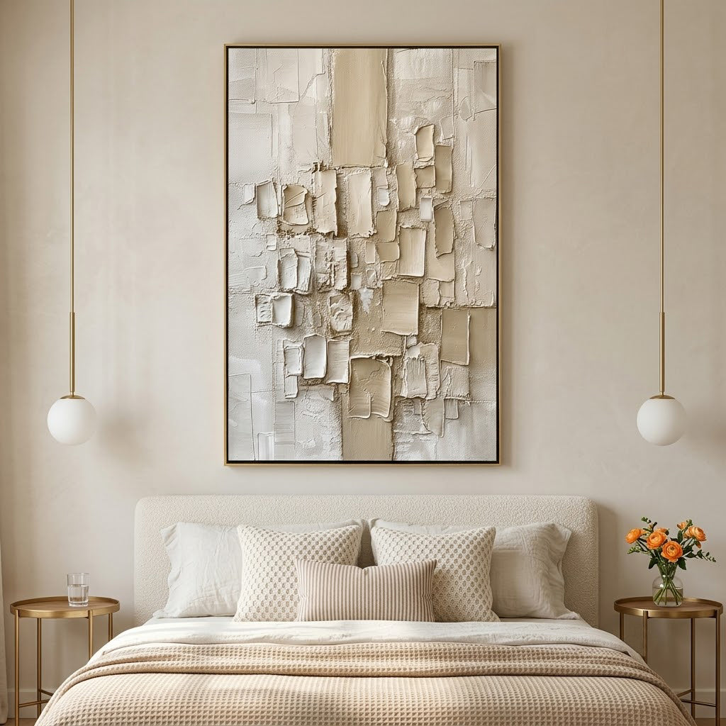 "Quiet Architecture" – Wabi Sabi Neutral Textured Abstract Painting