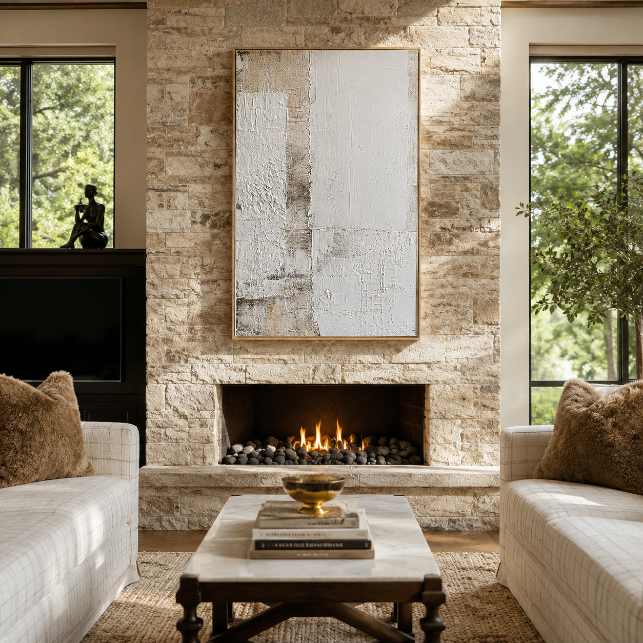 "Weathered Silence" – Wabi Sabi Earth Tone Textured Abstract Painting