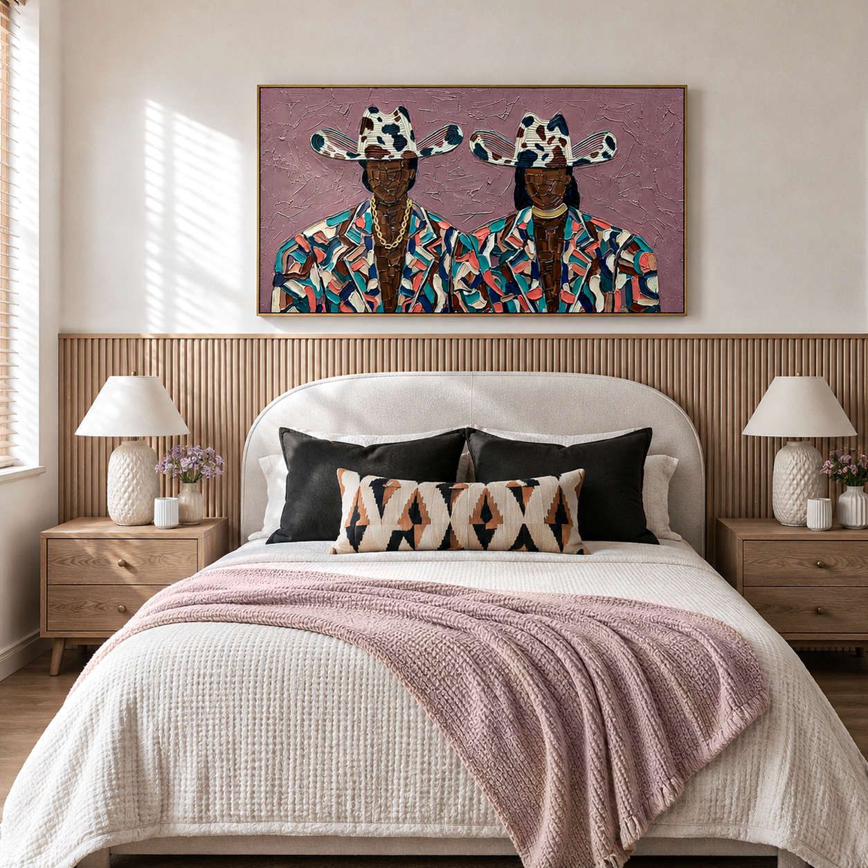 “Rodeo Icons” – Colorful Western Cowboy Impasto Oil Painting