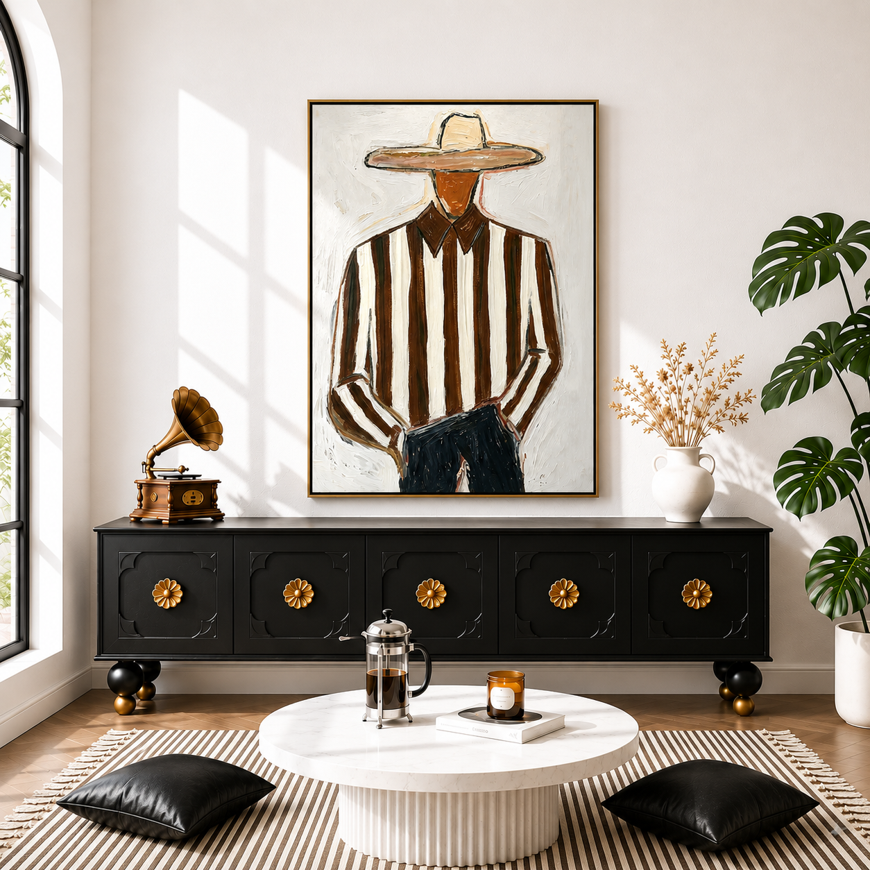 “Quiet Wrangler” – Modern Western Cowboy Portrait Oil Painting