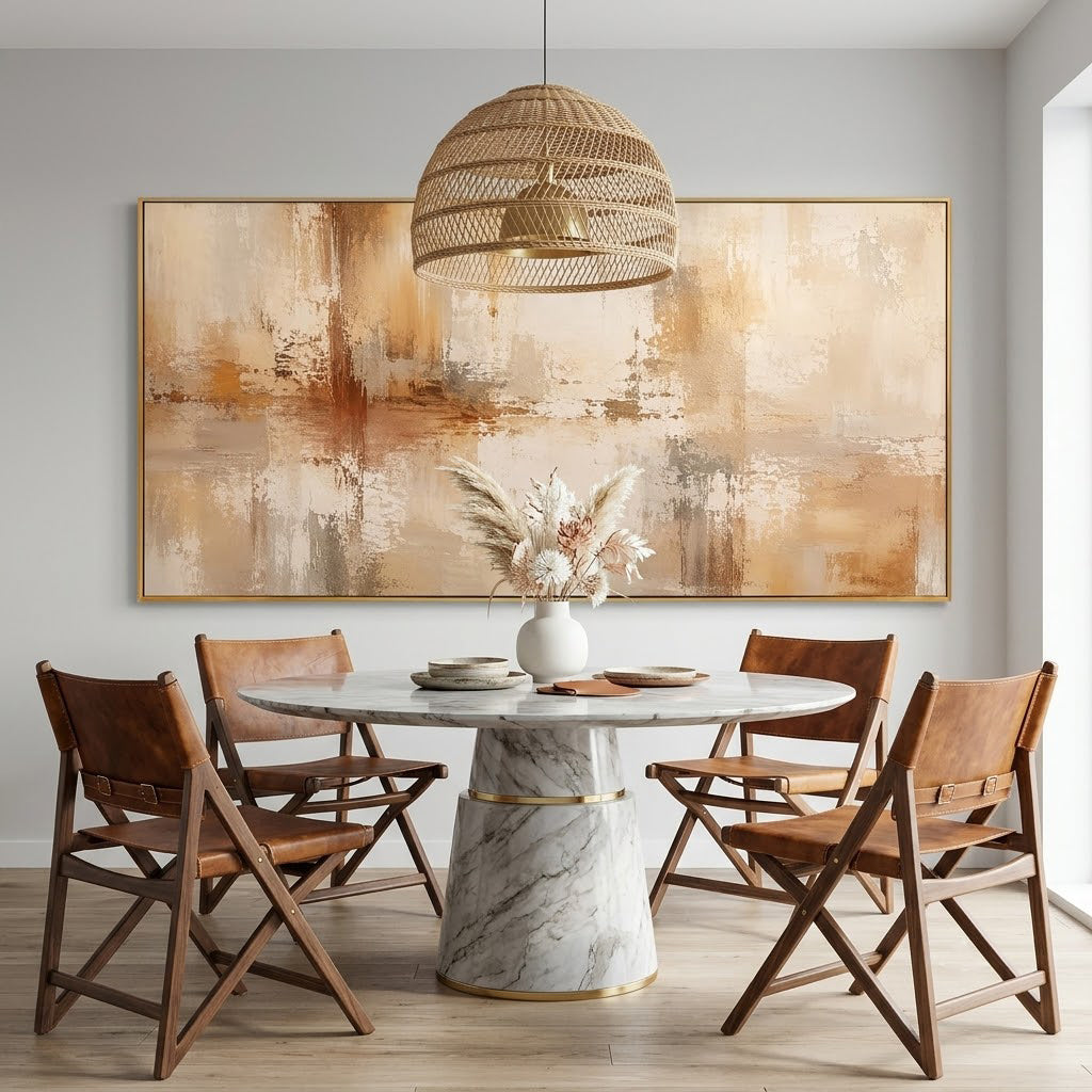 "Whispers of Time" – Wabi Sabi Earth Tone Abstract Painting