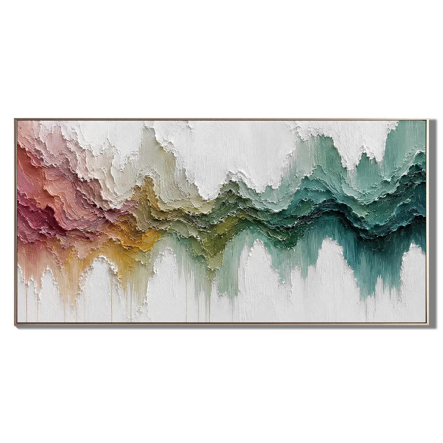 “Chromatic Drift” – Textured Colorful Abstract Oil Painting