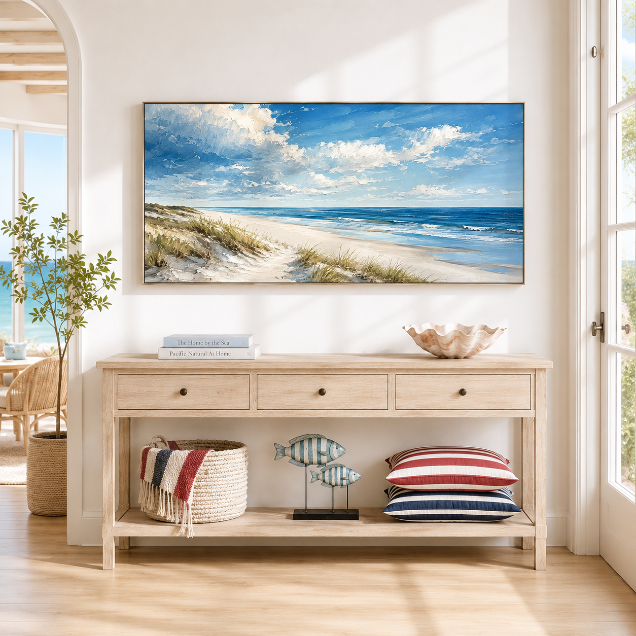 "Breezy Shoreline" – Impressionist Coastal Beach Landscape Painting