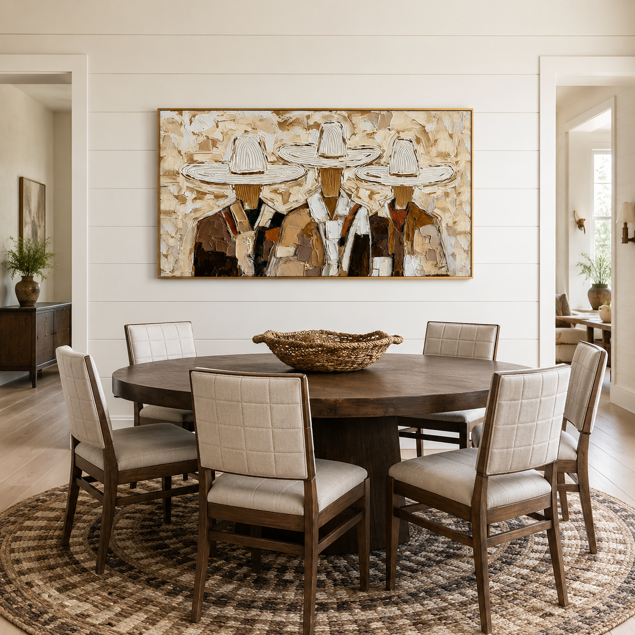 “Frontier Brotherhood” – Rustic Western Cowboy Impasto Oil Painting