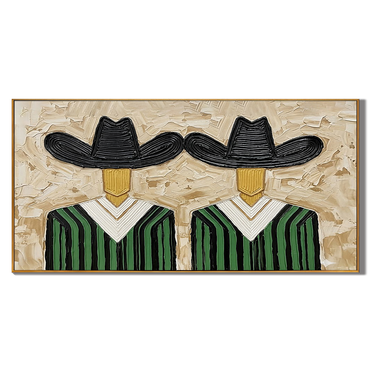 “Midnight Riders” – Black Hat Western Cowboy Impasto Oil Painting