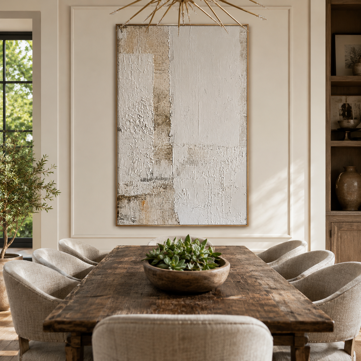 "Weathered Silence" – Wabi Sabi Earth Tone Textured Abstract Painting
