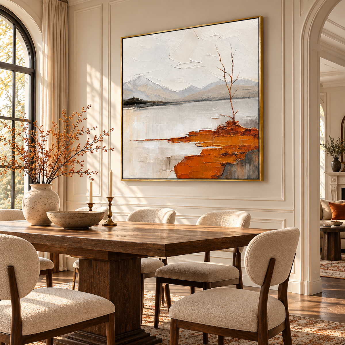 "Peaceful Place" – Wabi-Sabi Earth Tone Abstract Textured Acrylic Painting