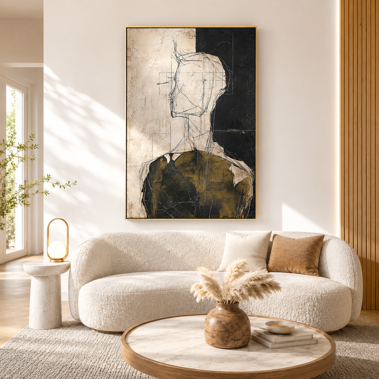 "Silent Witness" – Abstract Figure Portrait Textured Painting