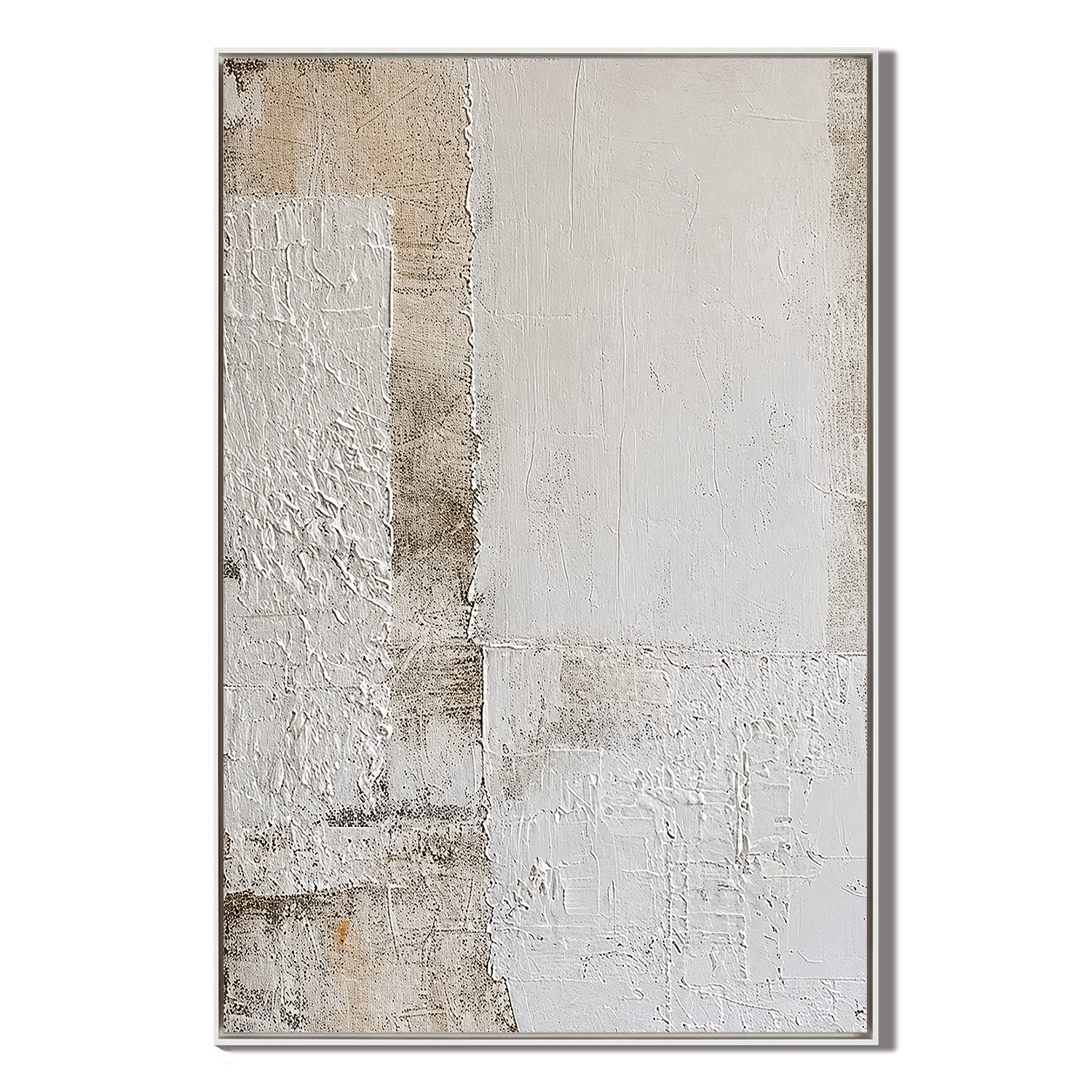 "Weathered Silence" – Wabi Sabi Earth Tone Textured Abstract Painting