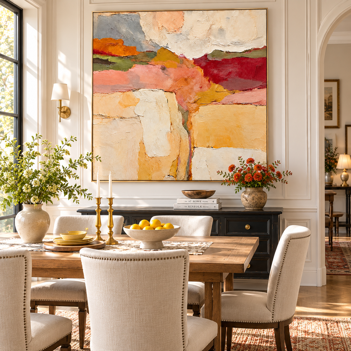 "Earthy Charm” –  Desert Canyon Abstract Acrylic Painting