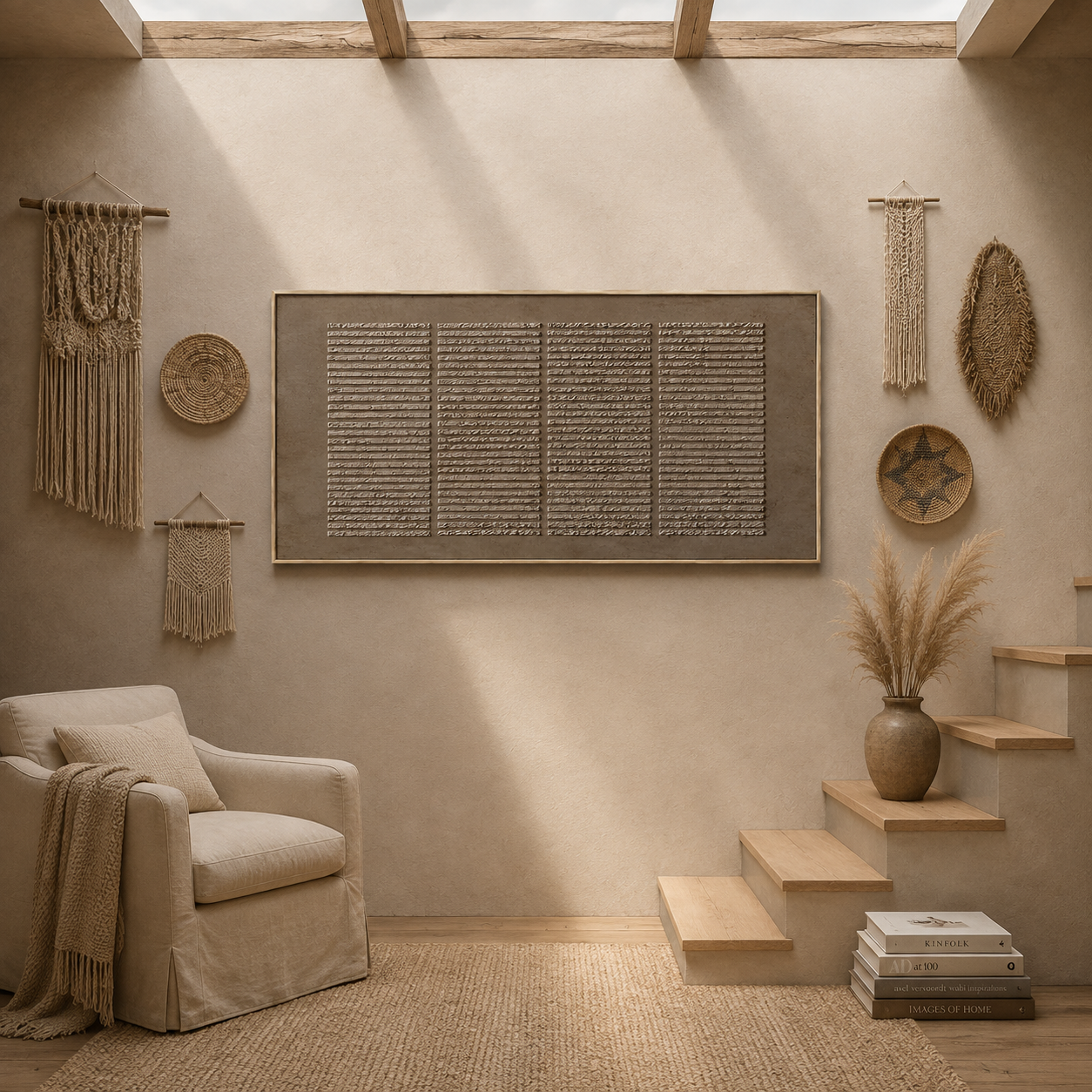 "Echoes of Earth" – Wabi-Sabi Neutral Textured Canvas