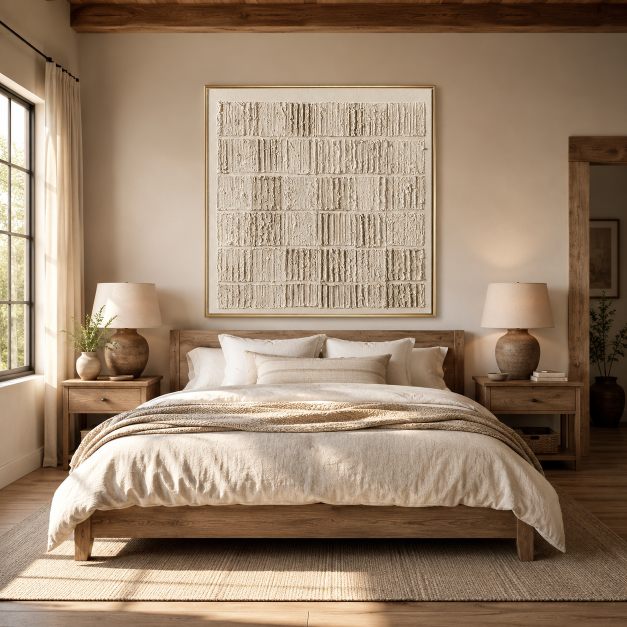 "Textured Archives" – Wabi Sabi White Relief Abstract Painting