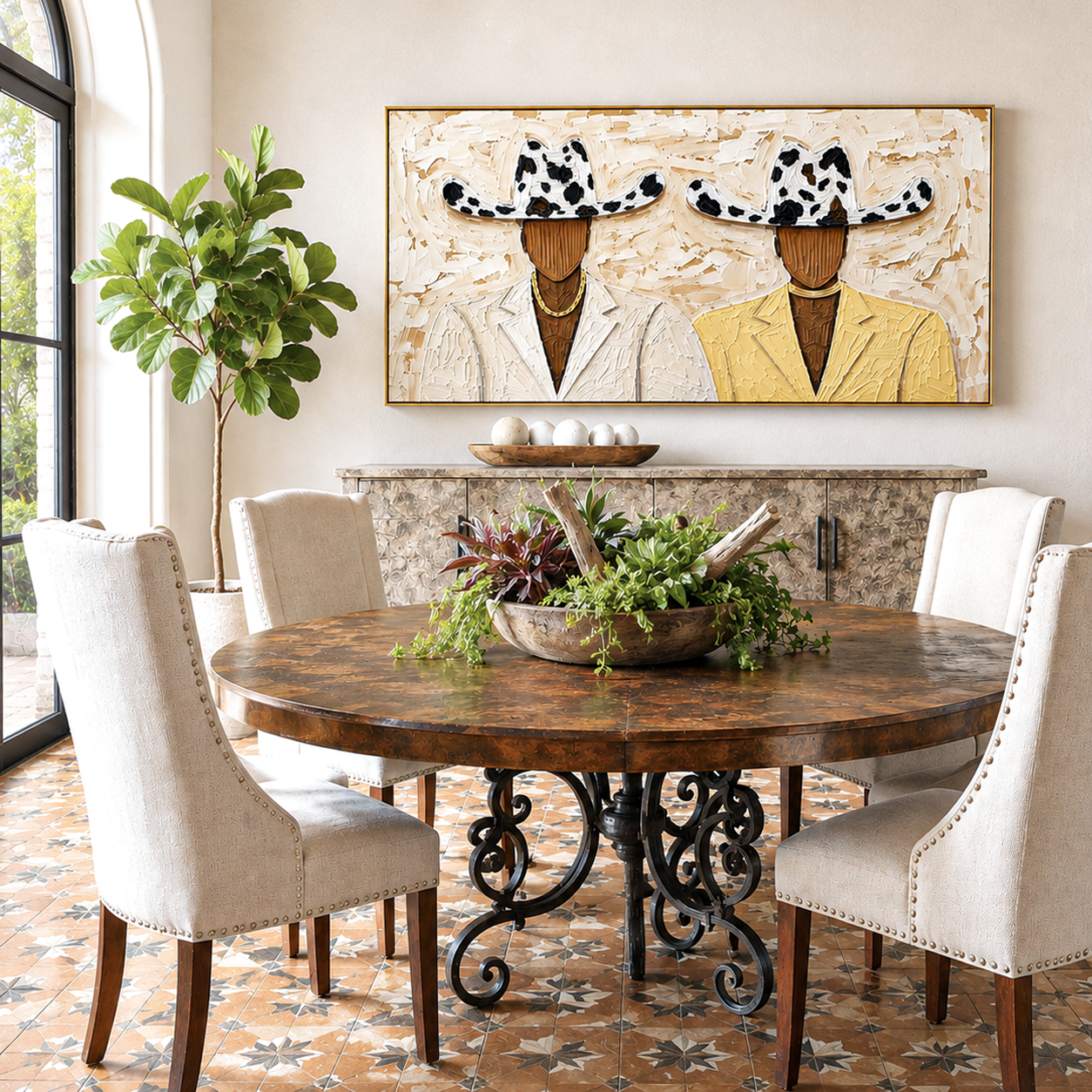 “Ranch Brothers” – Western Cowboy Impasto Oil Painting
