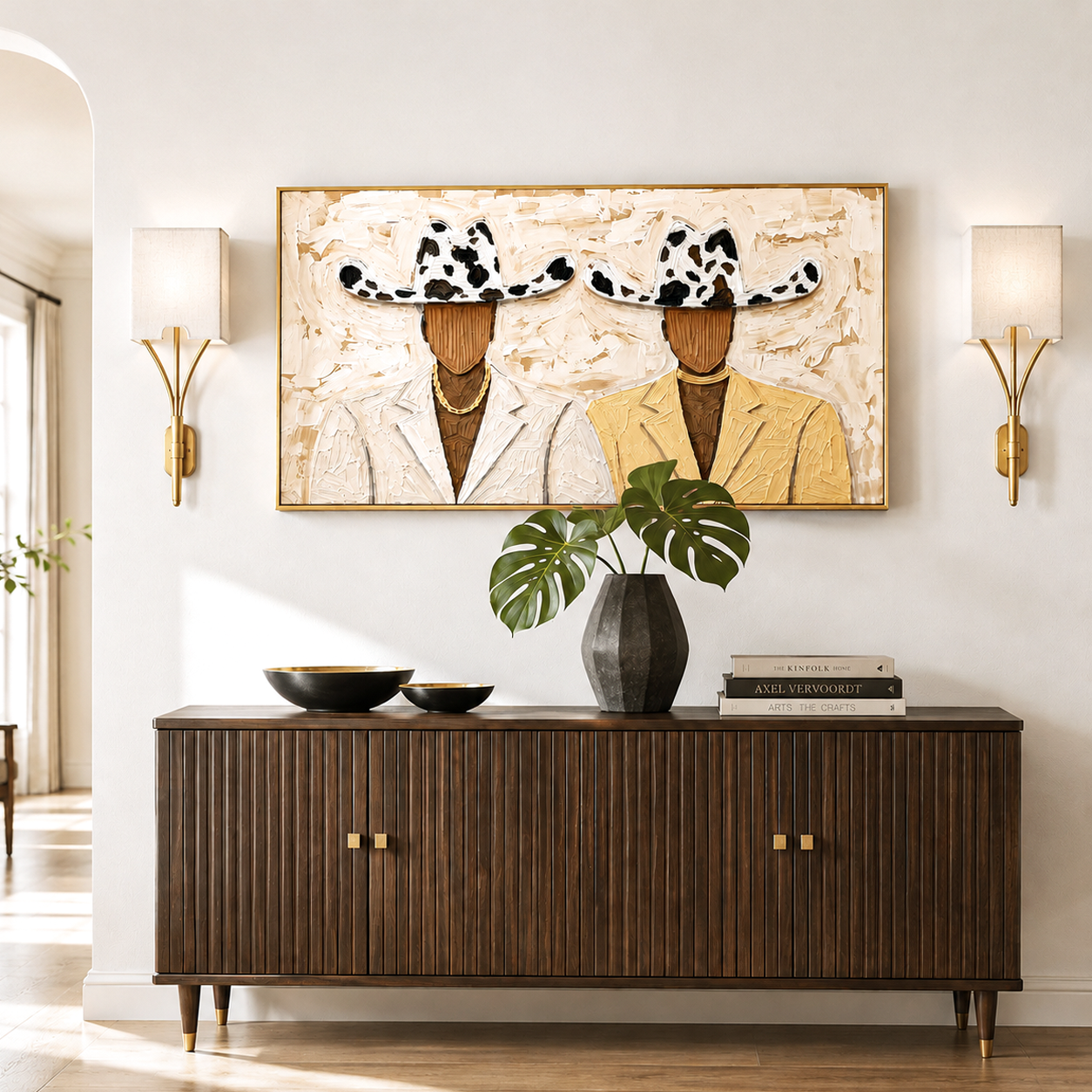 “Ranch Brothers” – Western Cowboy Impasto Oil Painting