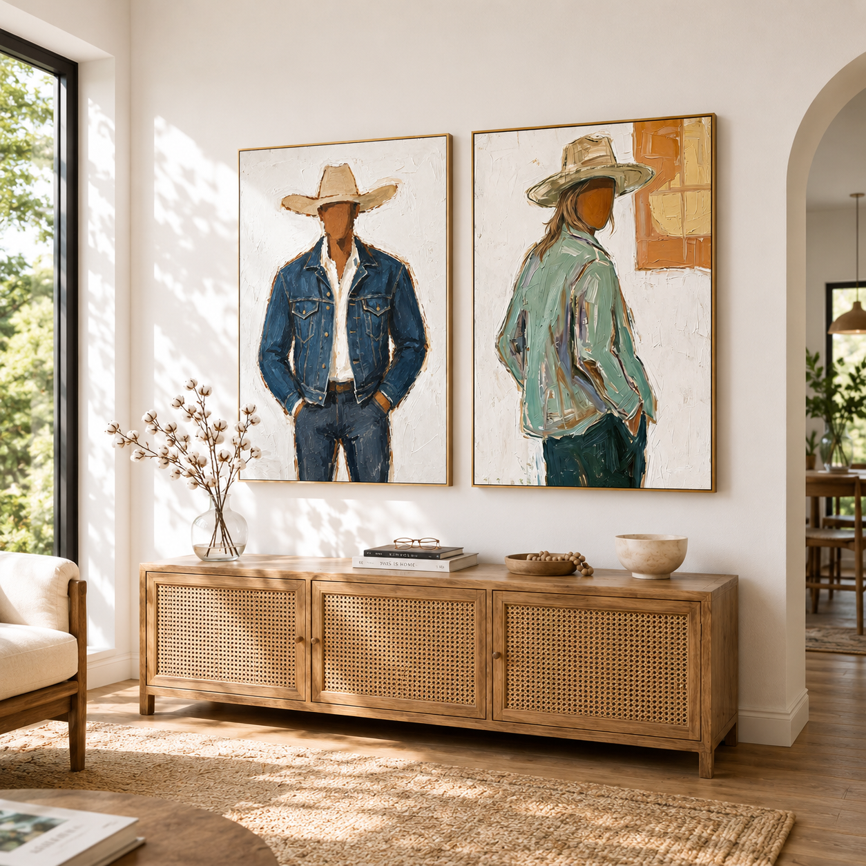 “Frontier Silence” – Western Cowboy Portrait Oil Painting Set