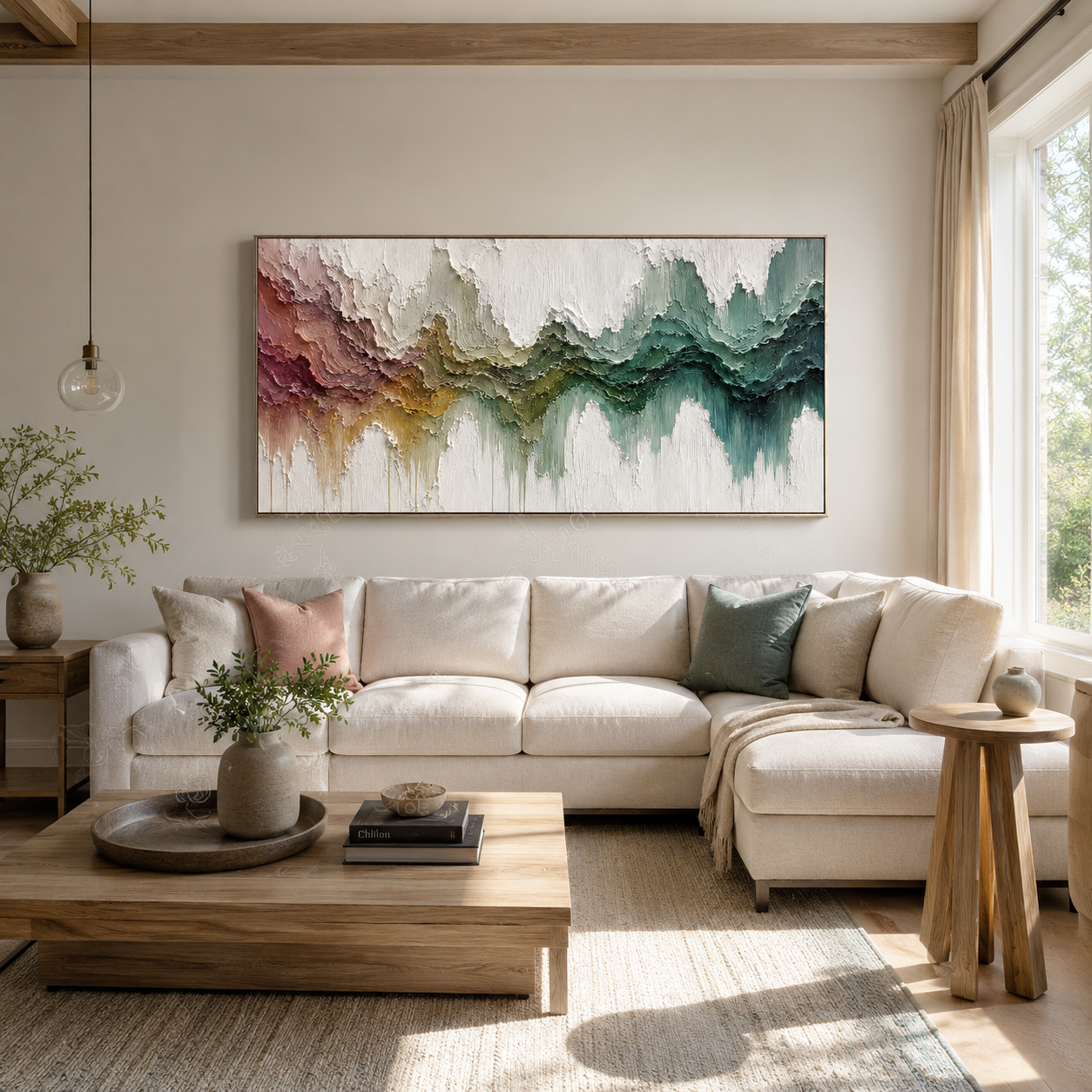 “Chromatic Drift” – Textured Colorful Abstract Oil Painting