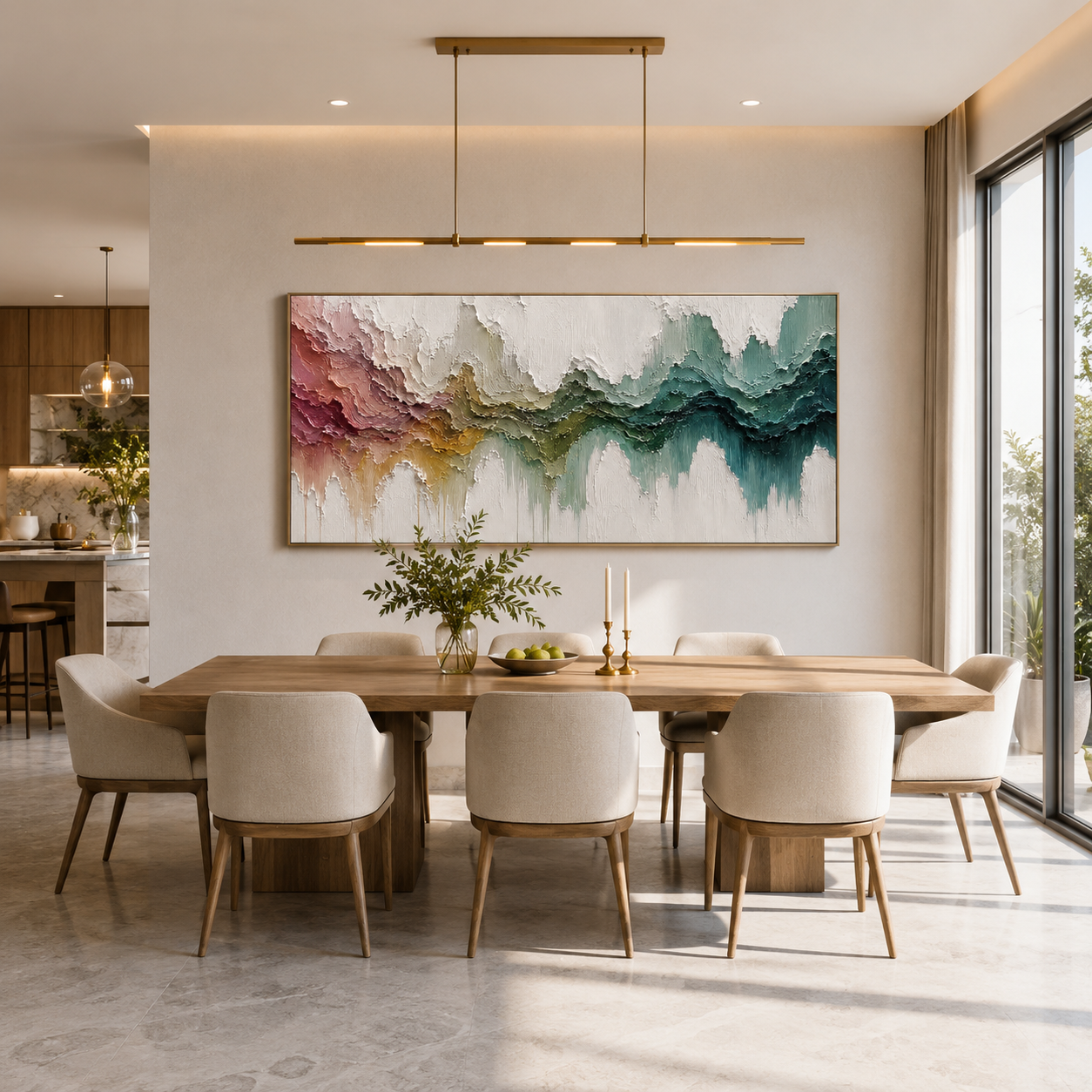“Chromatic Drift” – Textured Colorful Abstract Oil Painting