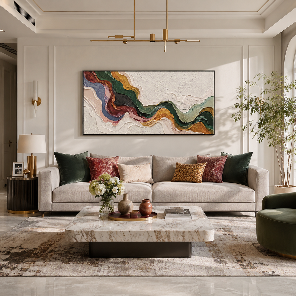 “Velvet Current” – Textured Organic Abstract Oil Painting