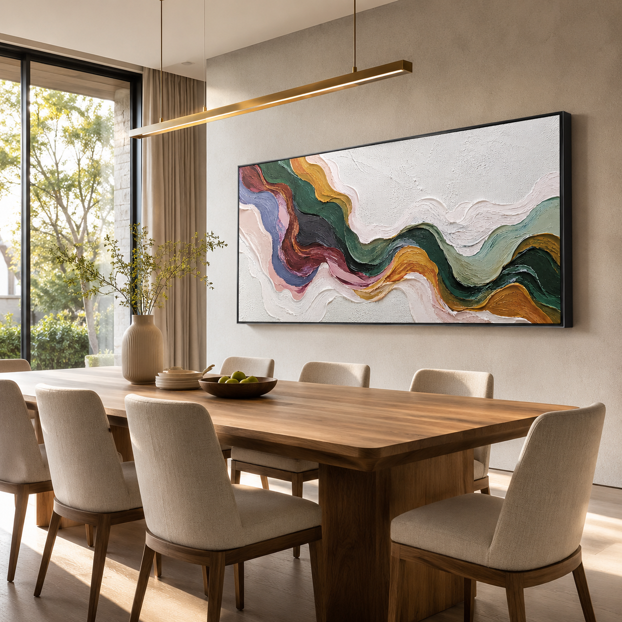 “Velvet Current” – Textured Organic Abstract Oil Painting