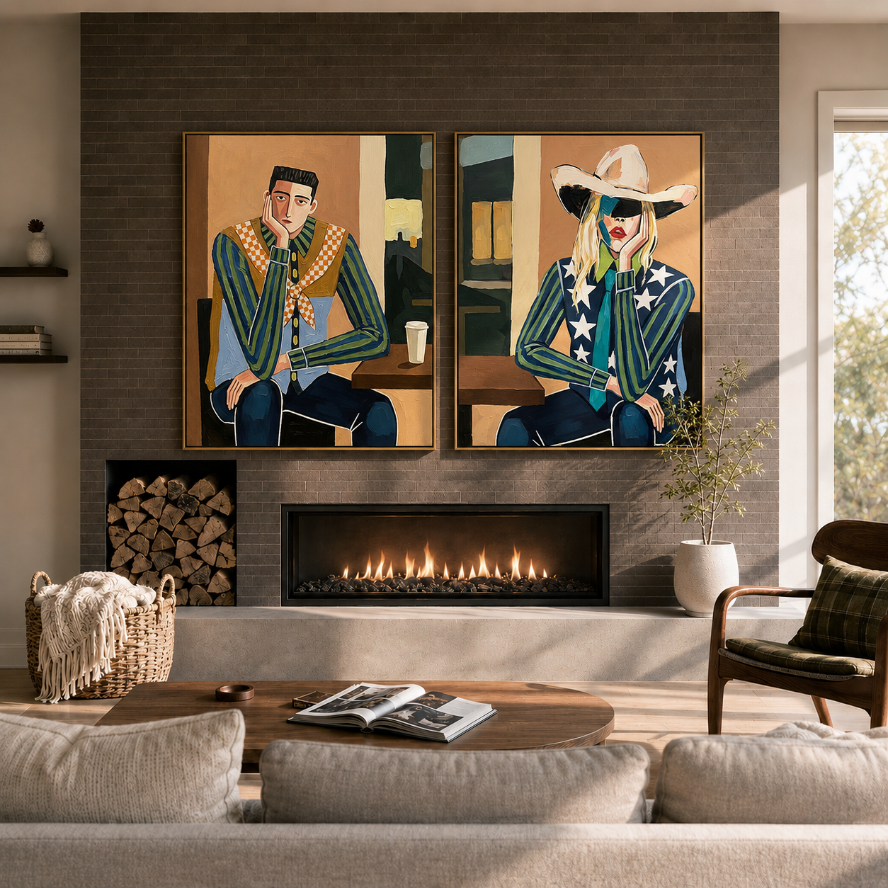 “Café Stardust” – Modern Fashion Portrait Oil Painting Set