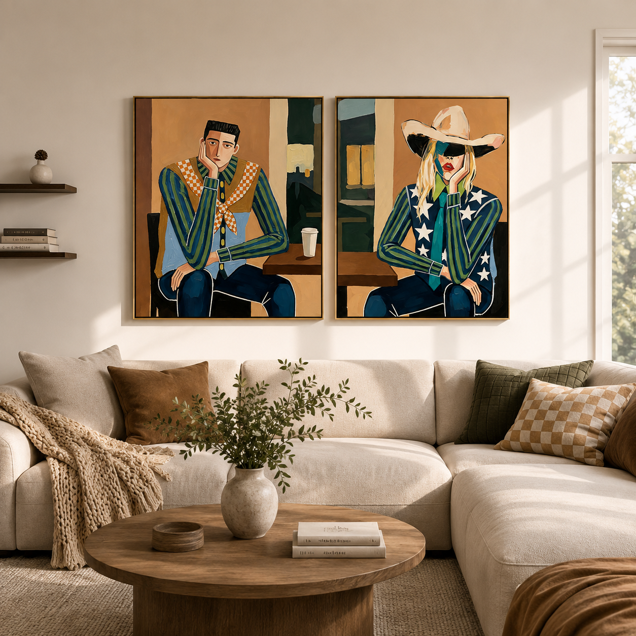“Café Stardust” – Modern Fashion Portrait Oil Painting Set