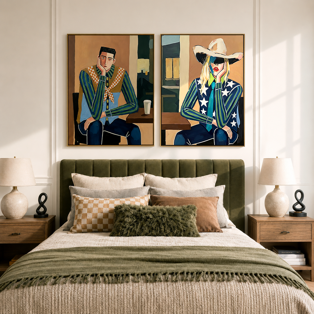“Café Stardust” – Modern Fashion Portrait Oil Painting Set