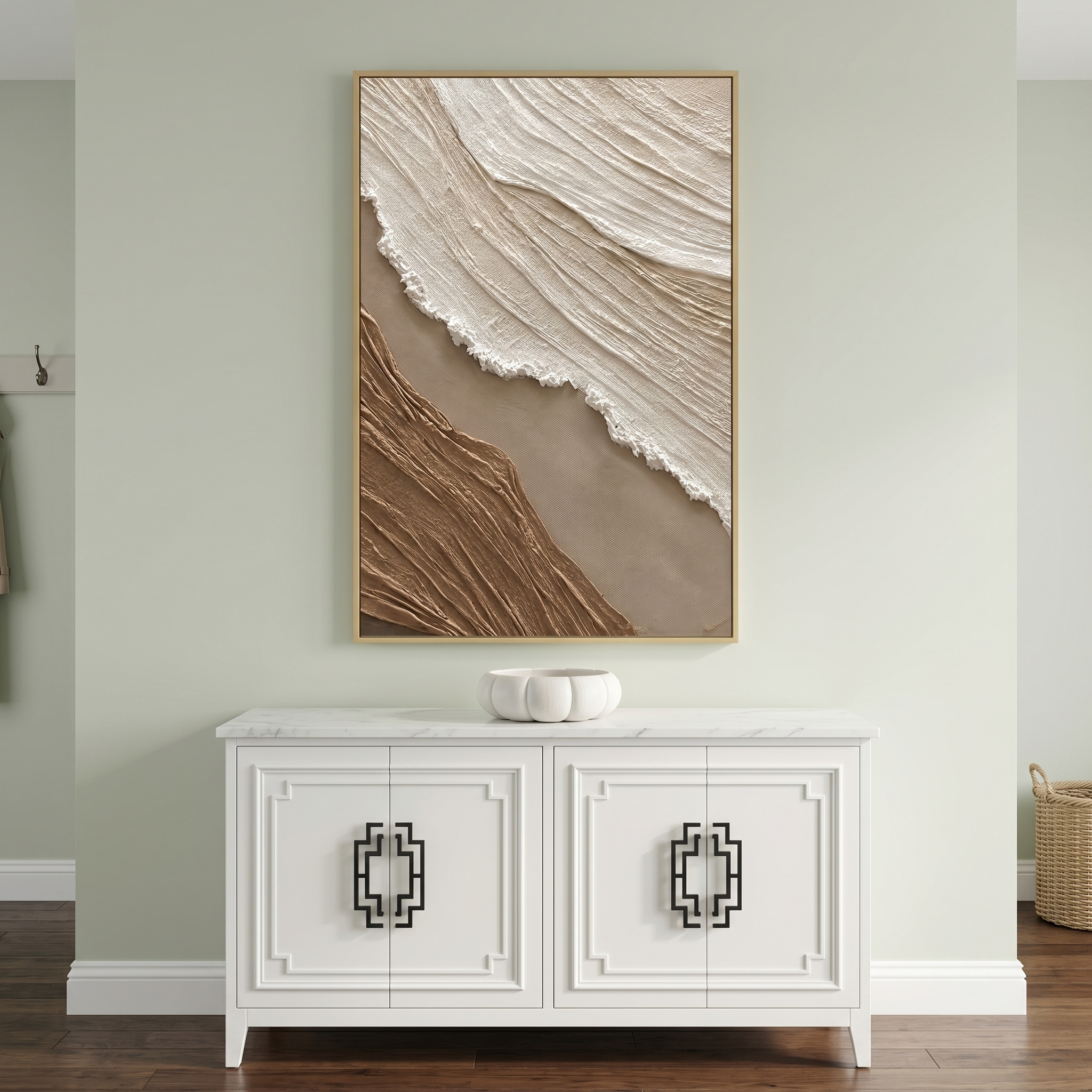 "Sandstone Drift" – Wabi Sabi Earth Tone Textured Abstract Painting