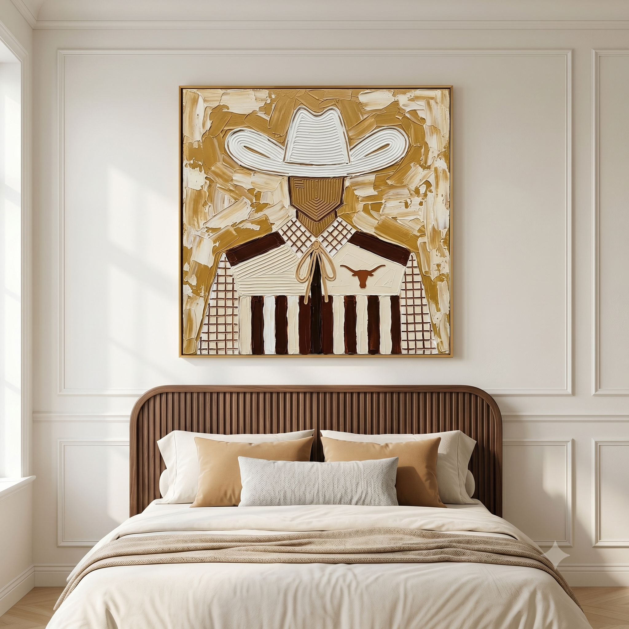 "Western Icon" – Vintage Cowboy Textured Oil Painting