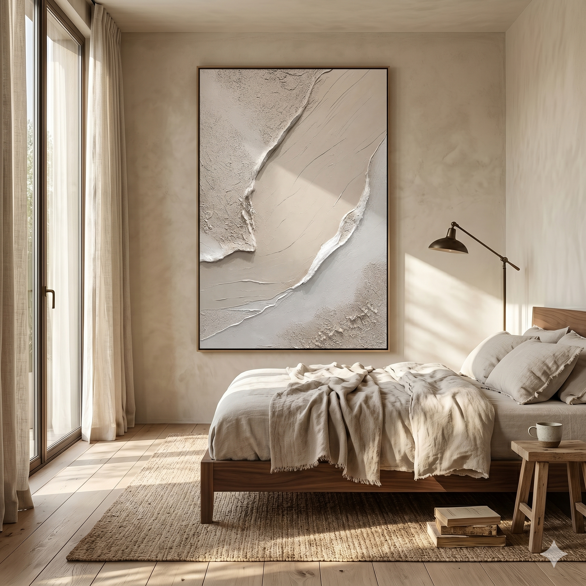 "Stonewashed Drift" – Wabi Sabi Neutral Textured Abstract Painting
