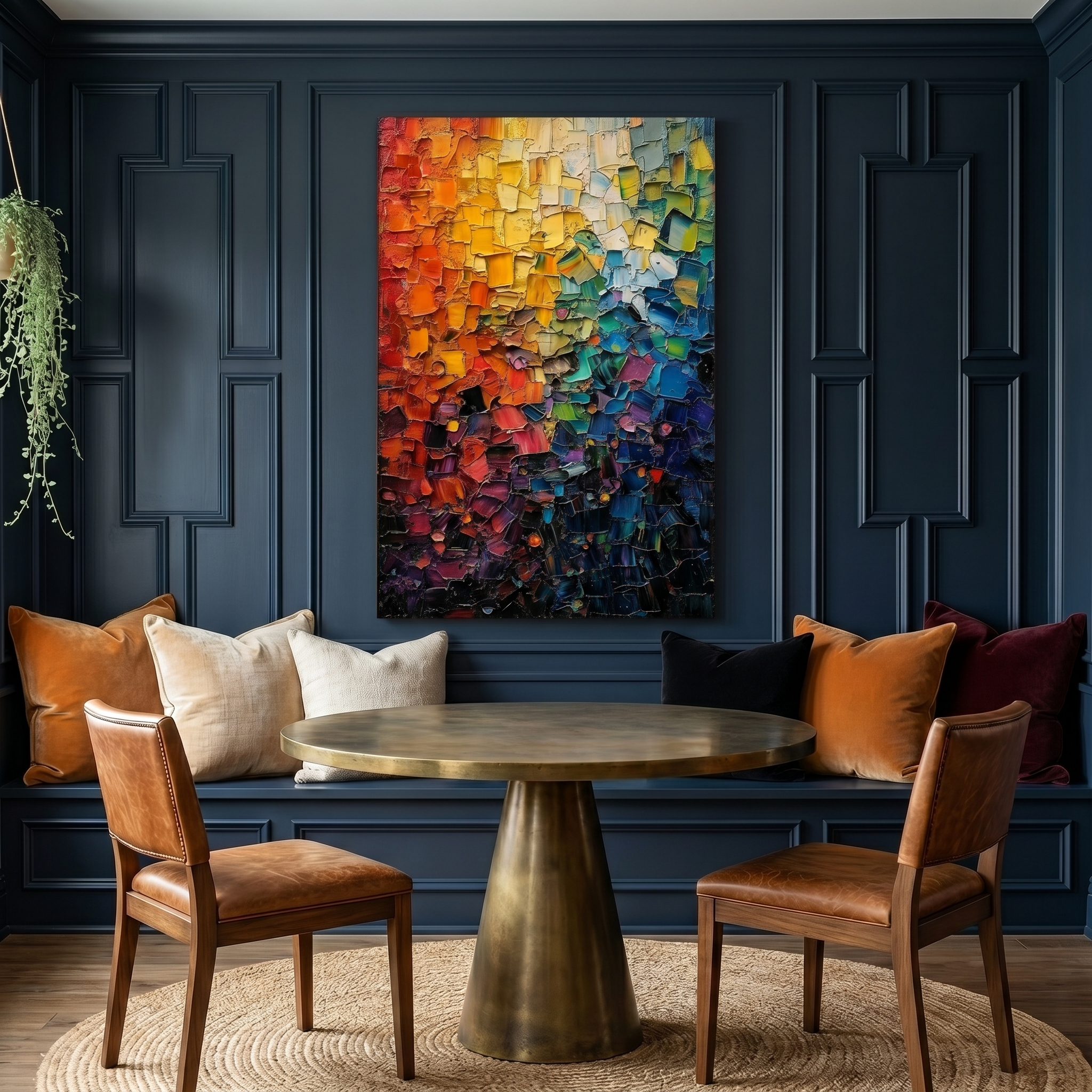 "Chromatic Pulse" – Colorful Rainbow Textured Abstract Painting