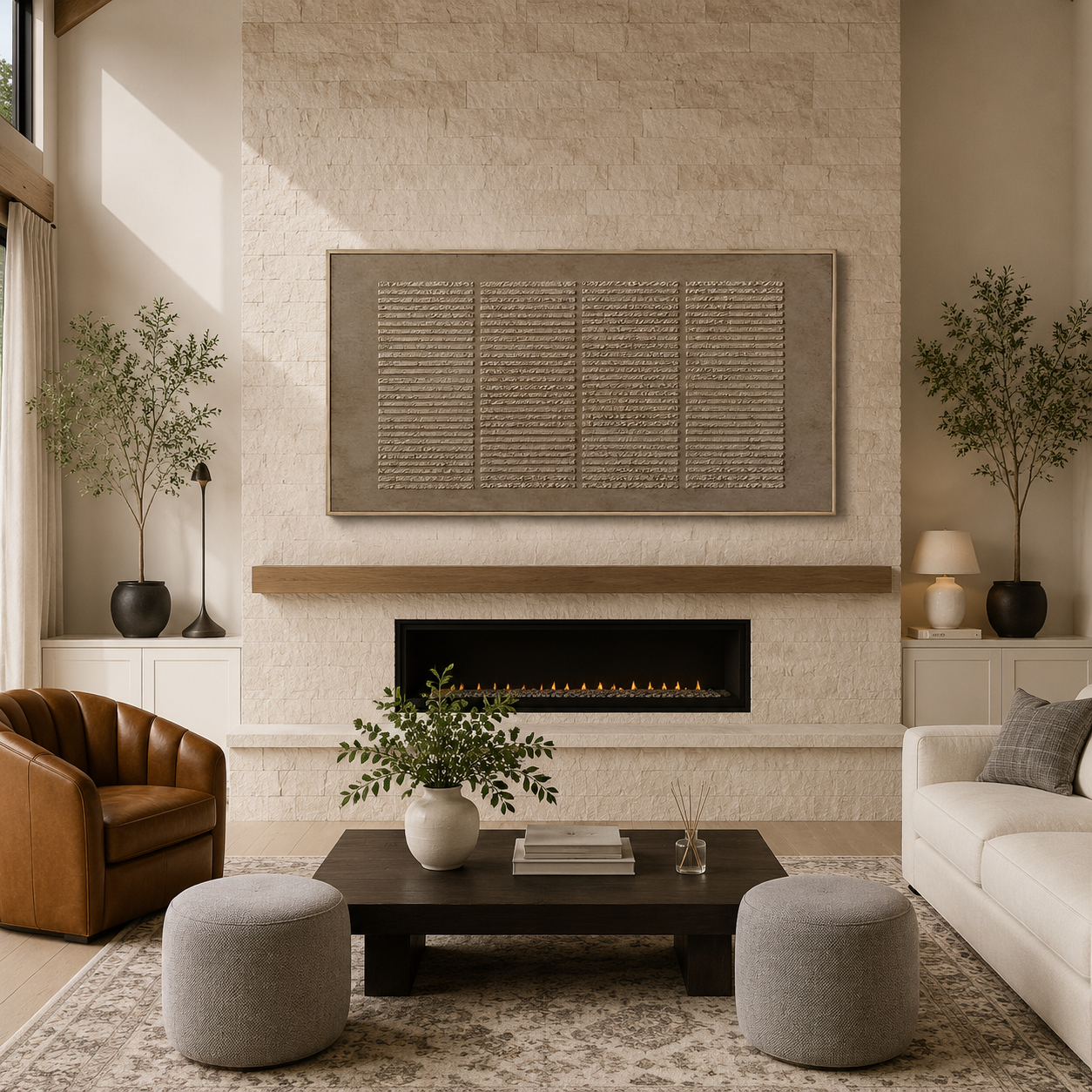 "Echoes of Earth" – Wabi-Sabi Neutral Textured Canvas