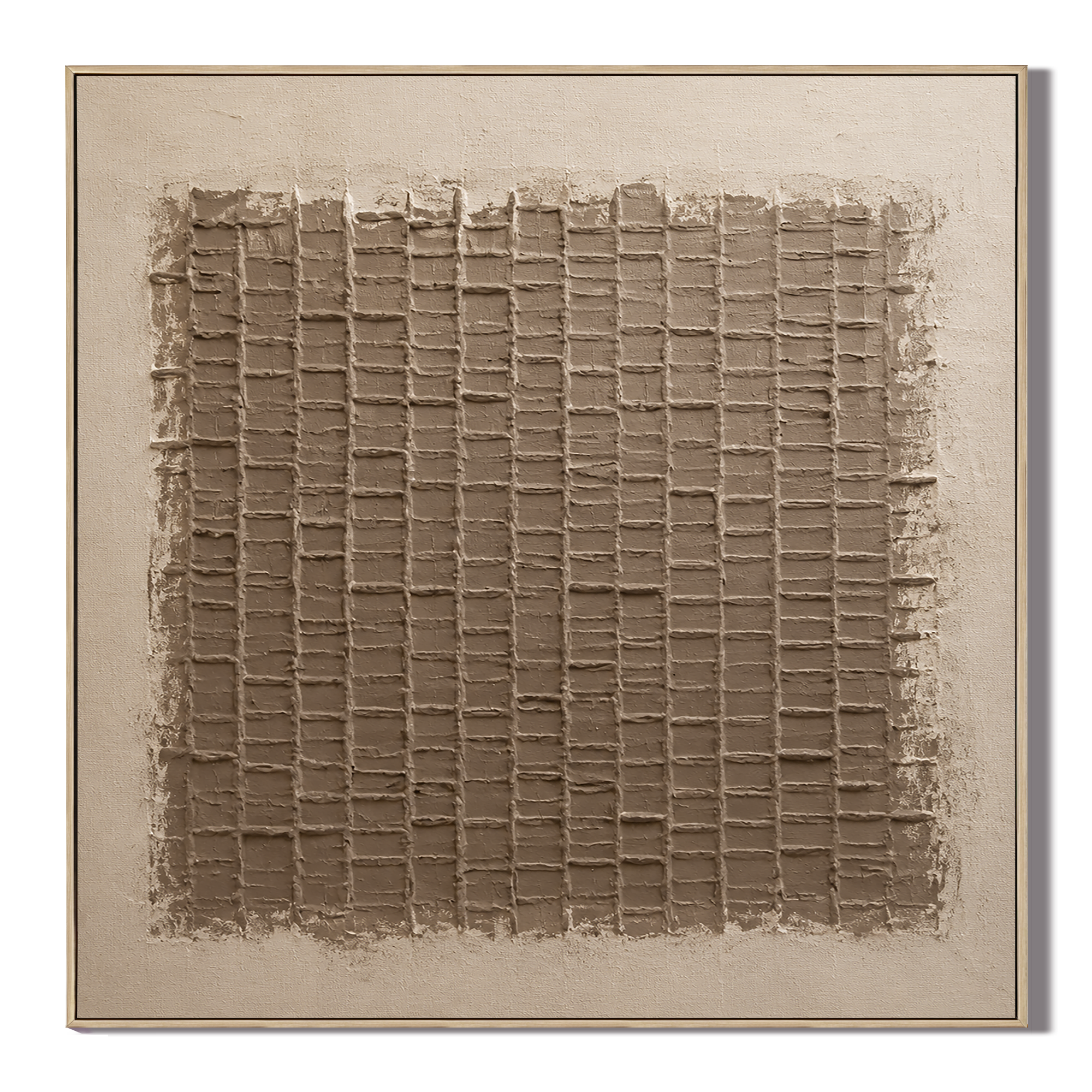 "Silent Weave" – Wabi-Sabi Earth Tone Abstract Textured Acrylic Painting