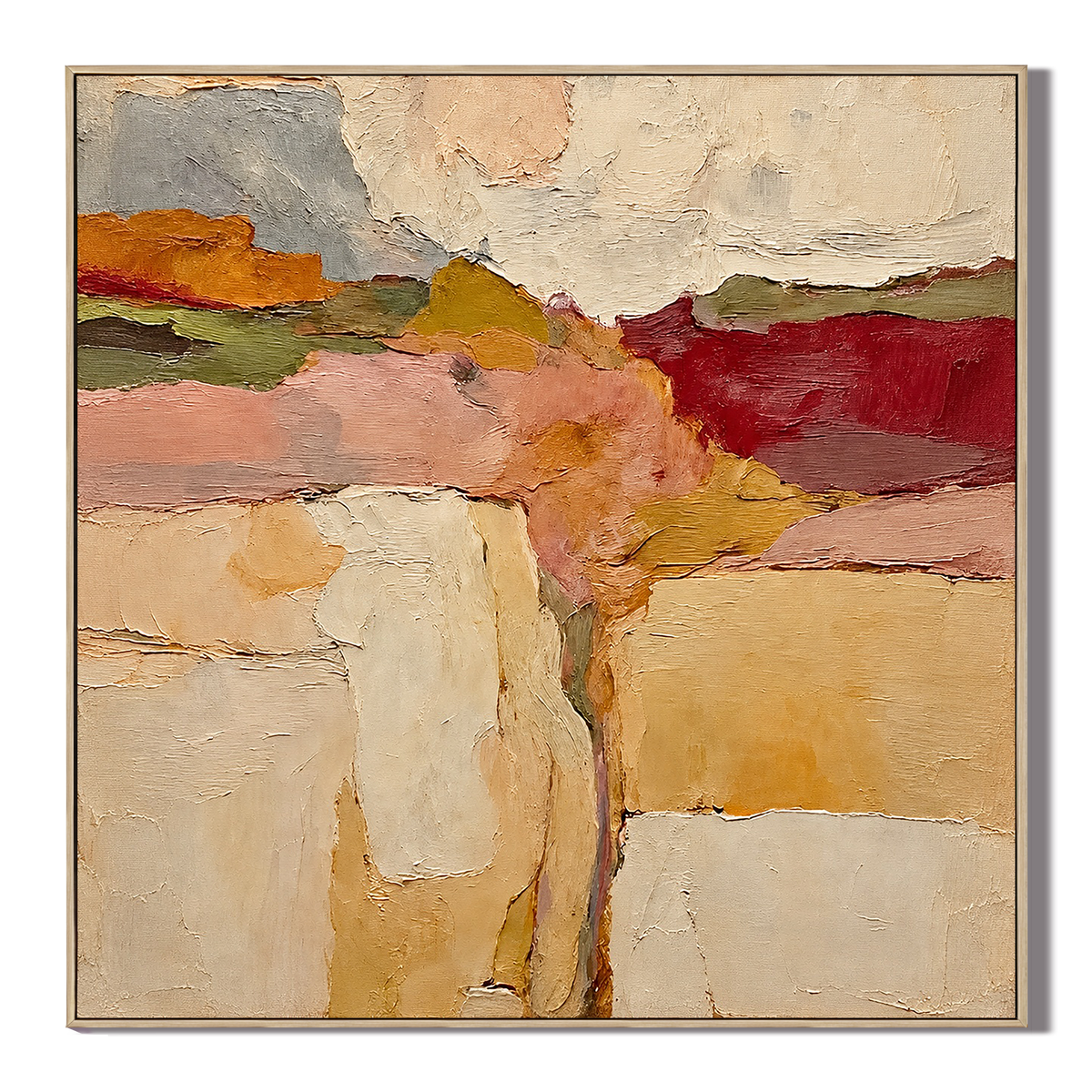 "Earthy Charm” –  Desert Canyon Abstract Acrylic Painting