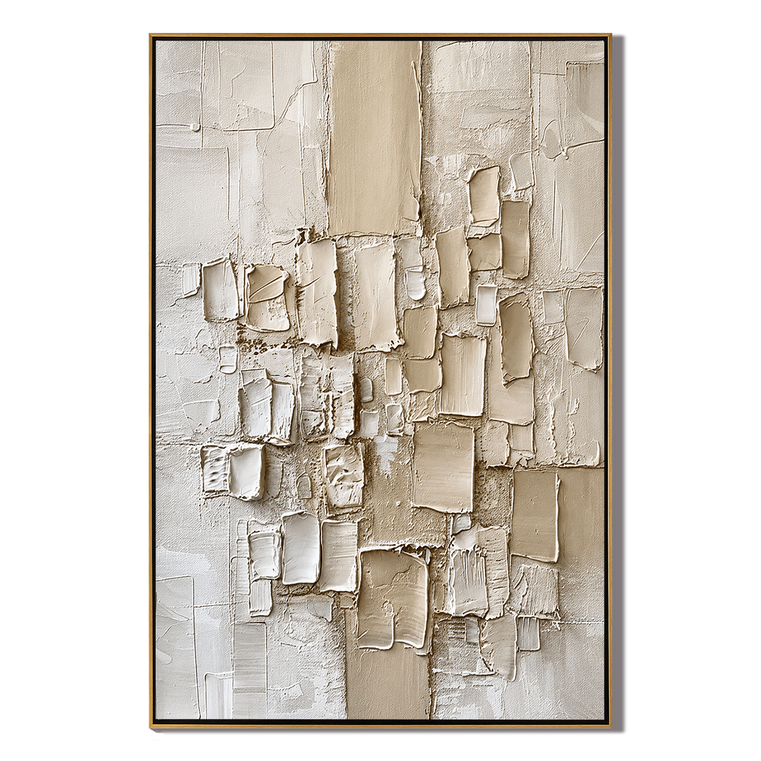 "Quiet Architecture" – Wabi Sabi Neutral Textured Abstract Painting